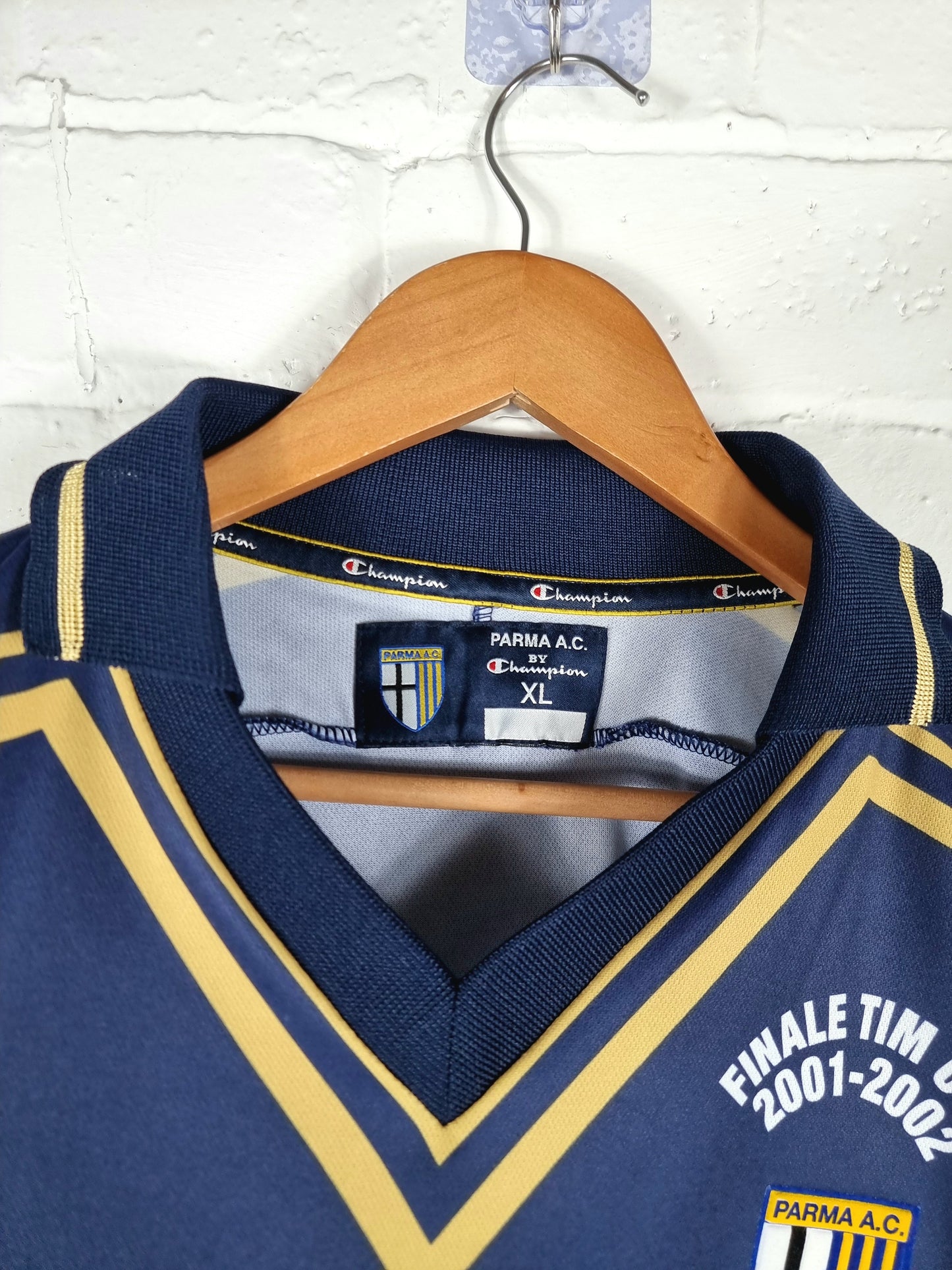 Champion Parma 2001/02 Finale TIM Cup Special Signed Third Shirt XL