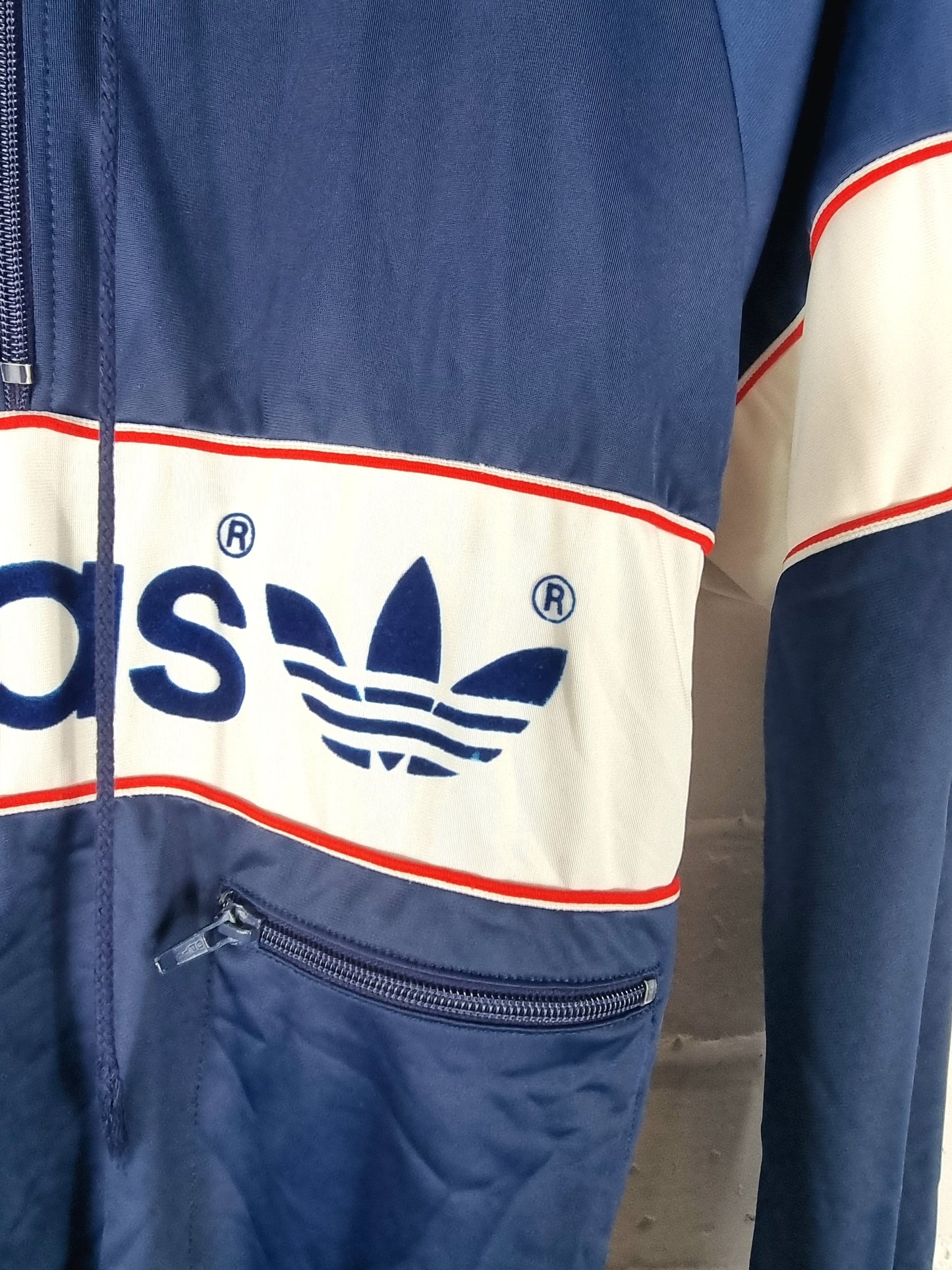 Adidas 1980s Vintage Hooded New York Track Jacket Small