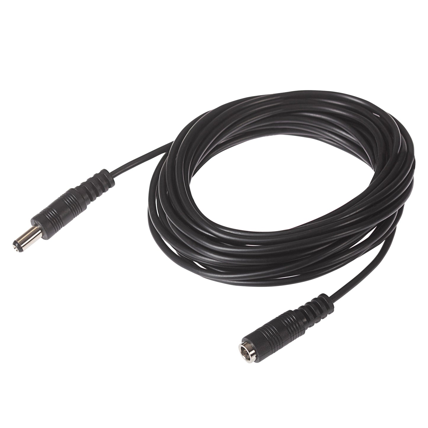 Maplin Power Supply Extension Lead 2.5mm x 5.5mm Plug to 2.5mm x 5.5mm Socket - Black, 5m