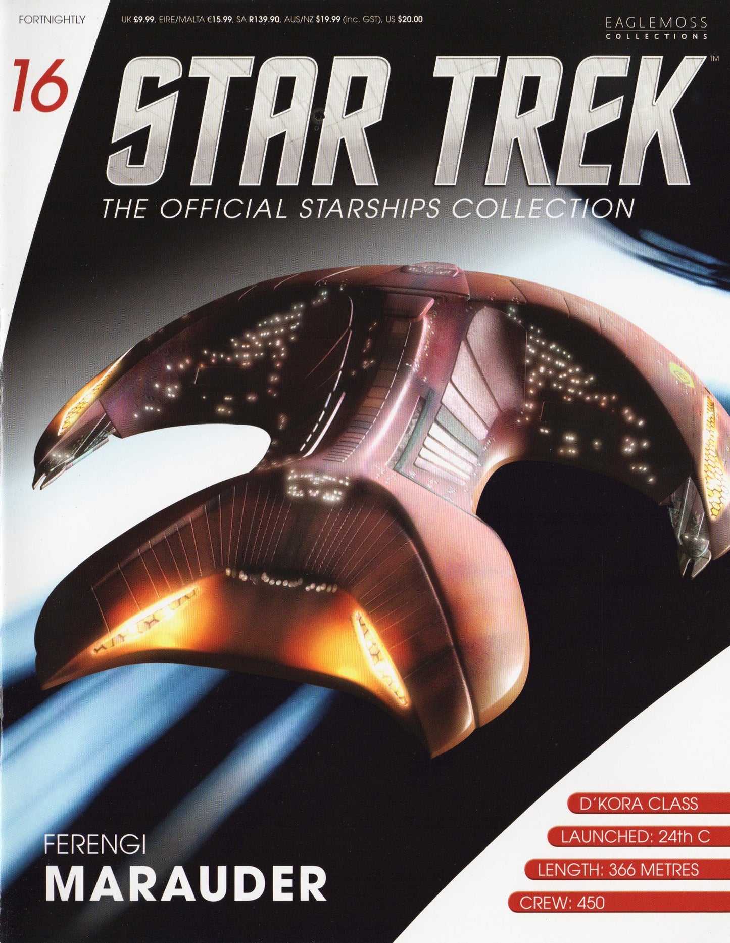 #16 Ferengi Marauder Model Die Cast Ship (Eaglemoss / Star Trek)