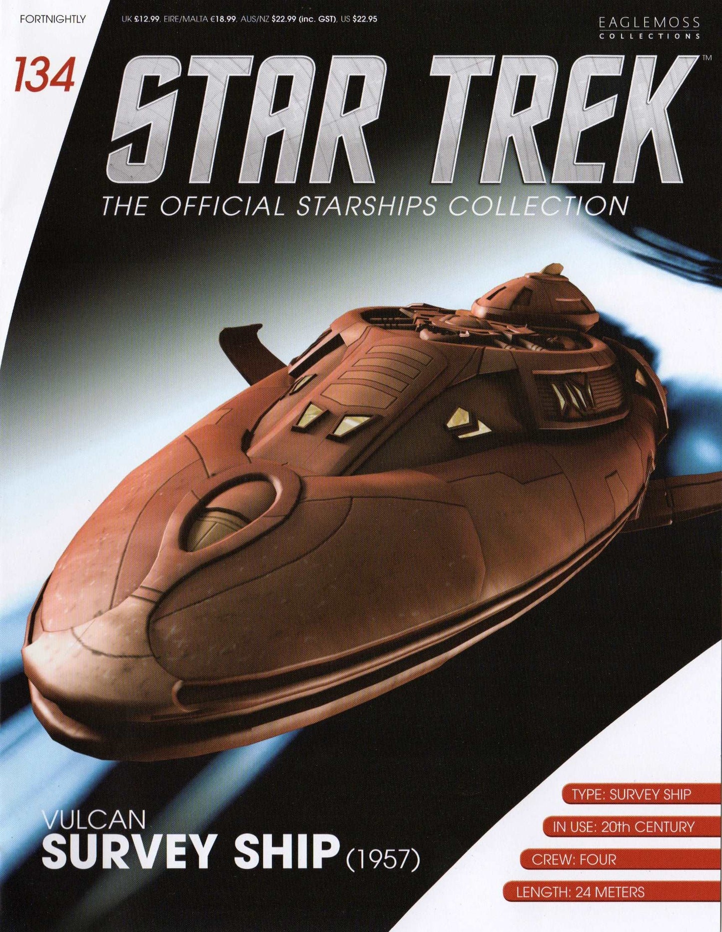 #134 Vulcan Survey Ship Model Die Cast Ship 1957 (Eaglemoss / Star Trek)