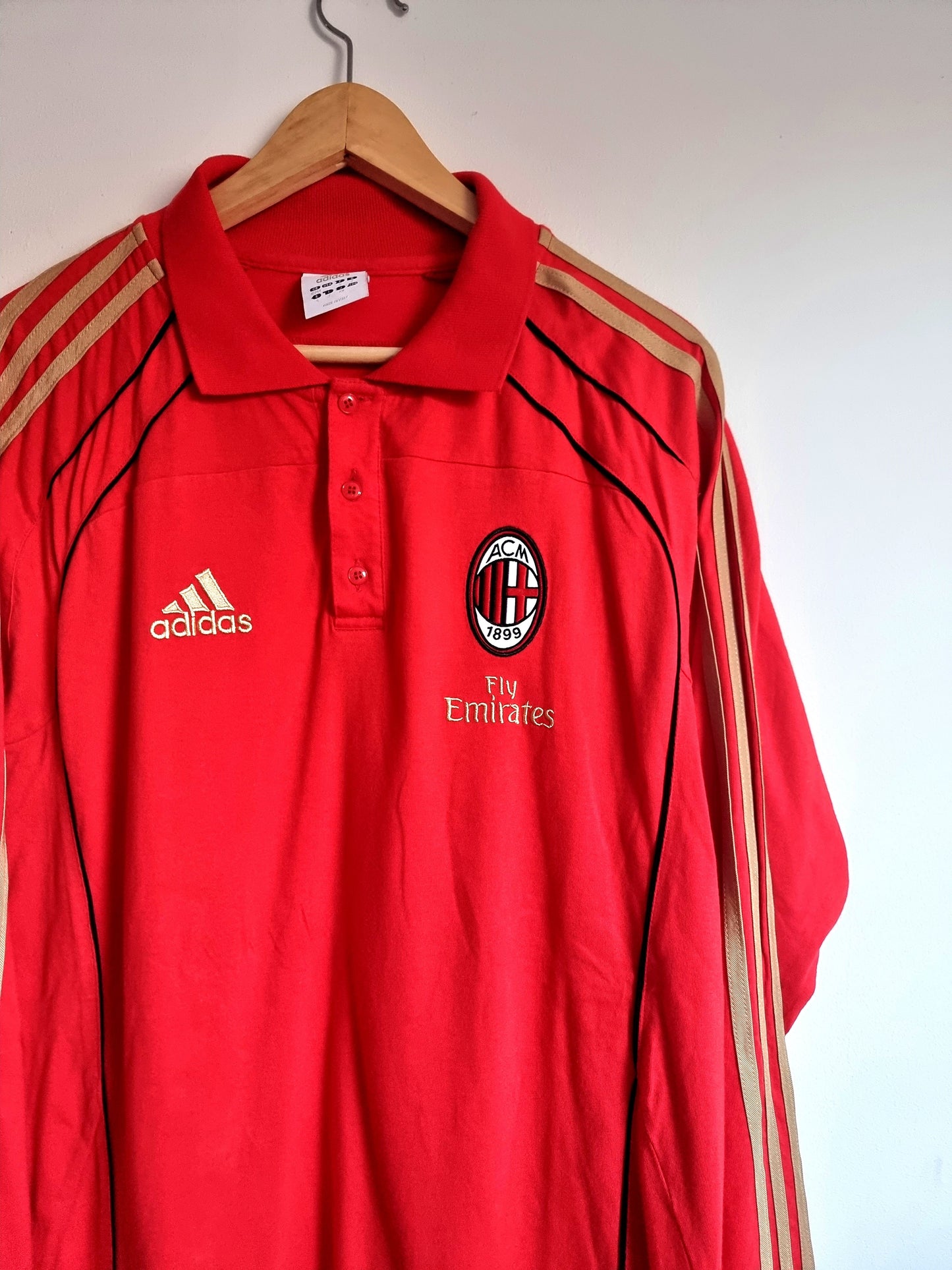 Adidas AC Milan 2010/11 Long Sleeve Training Polo Shirt Large