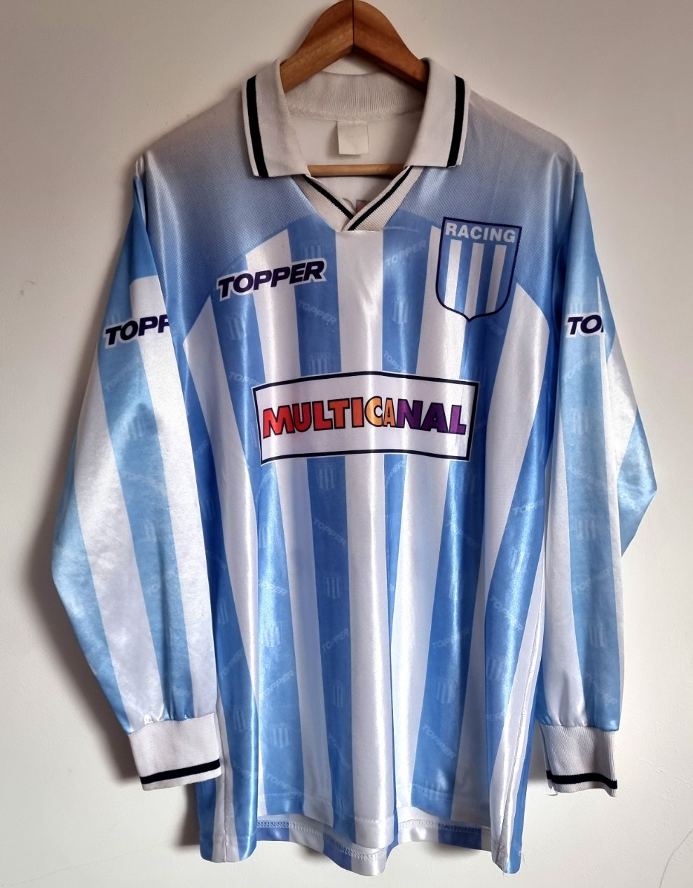 Topper Racing Club 95/96 Long Sleeve Home Shirt Large