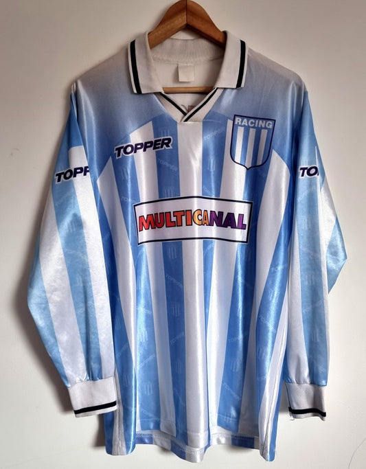 Topper Racing Club 95/96 Long Sleeve Home Shirt Large
