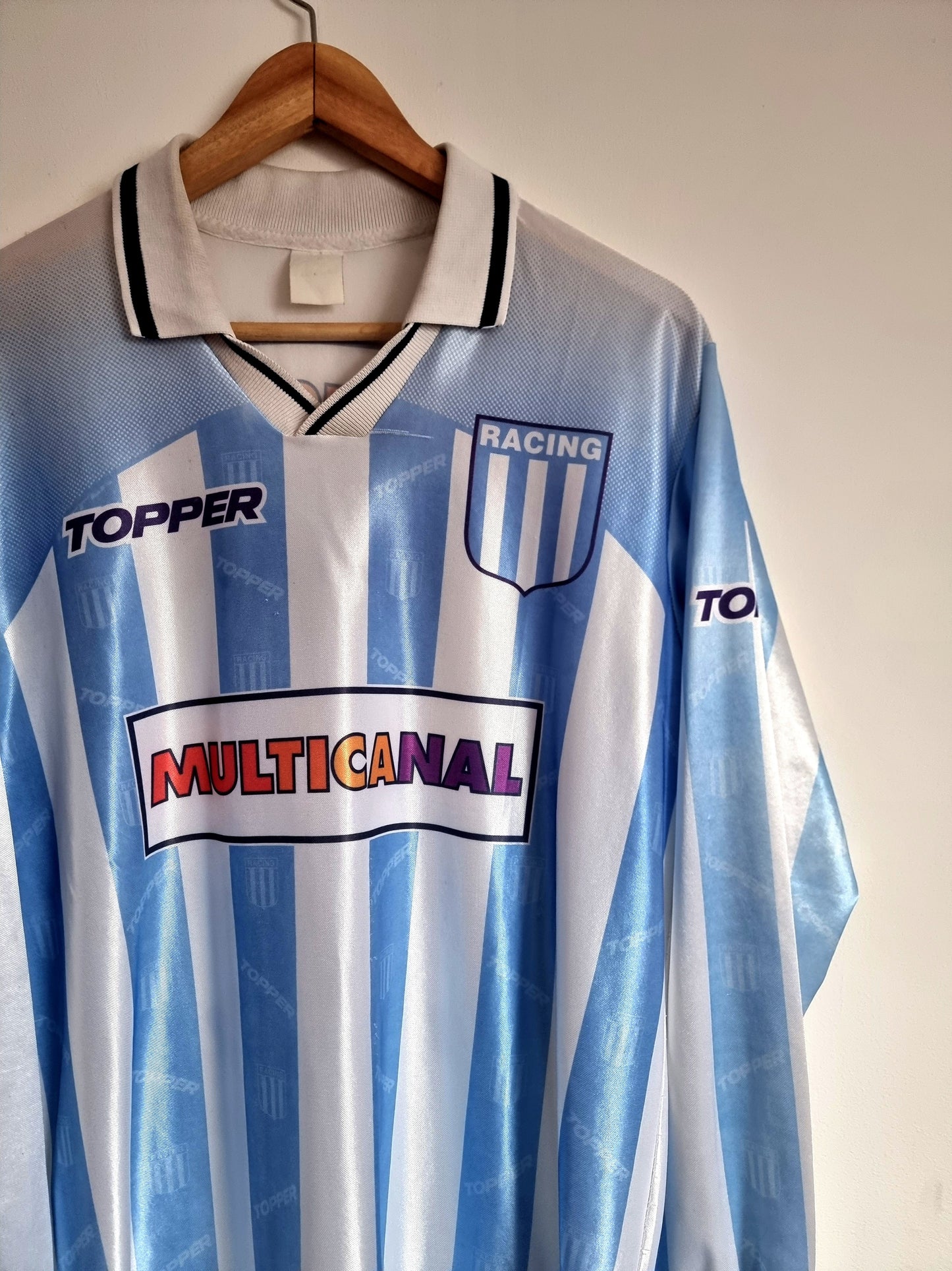 Topper Racing Club 95/96 Long Sleeve Home Shirt Large