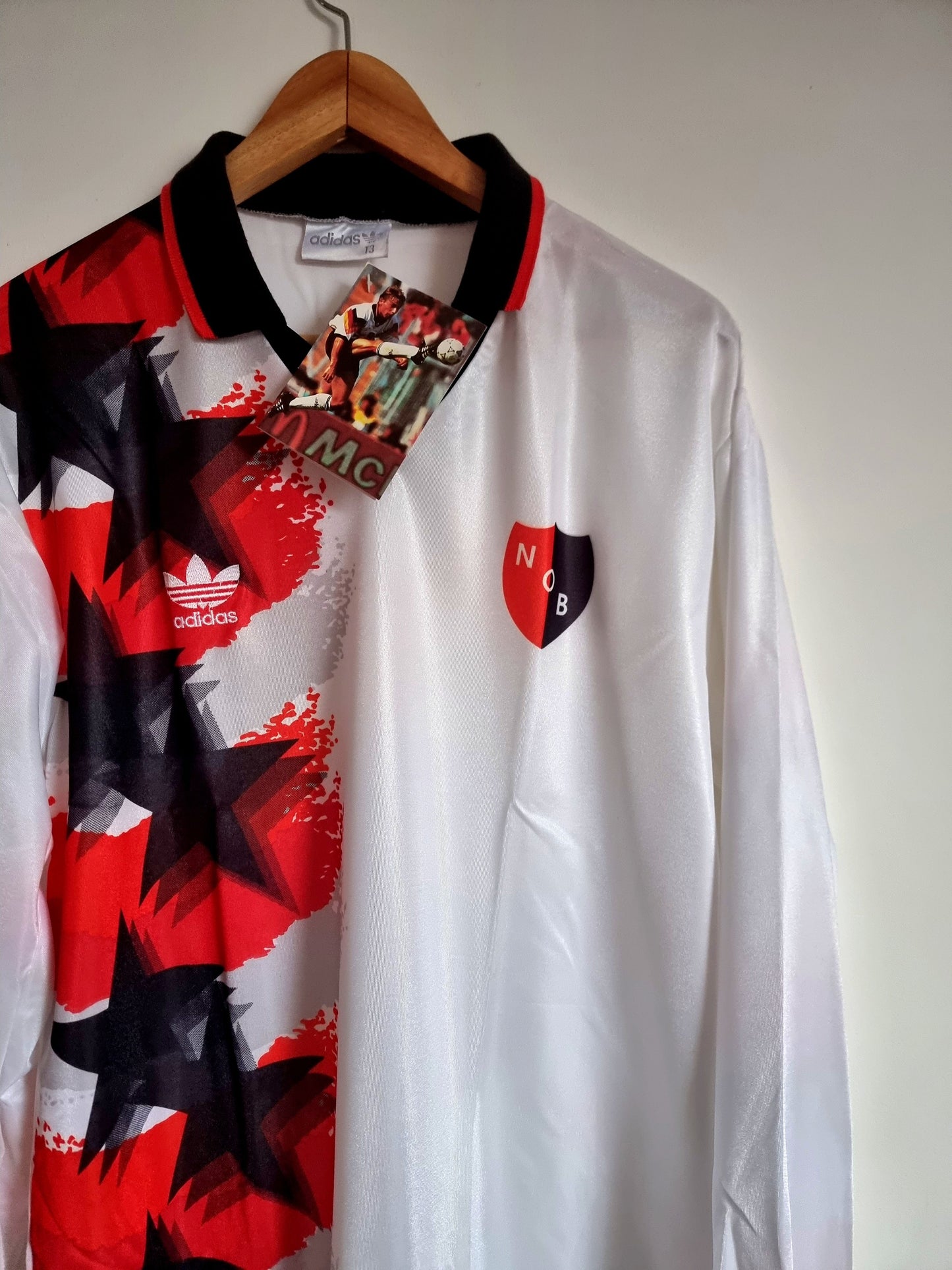Adidas Newell's Old Boys Deadstock 1995 Long Sleeve Away Shirt Large