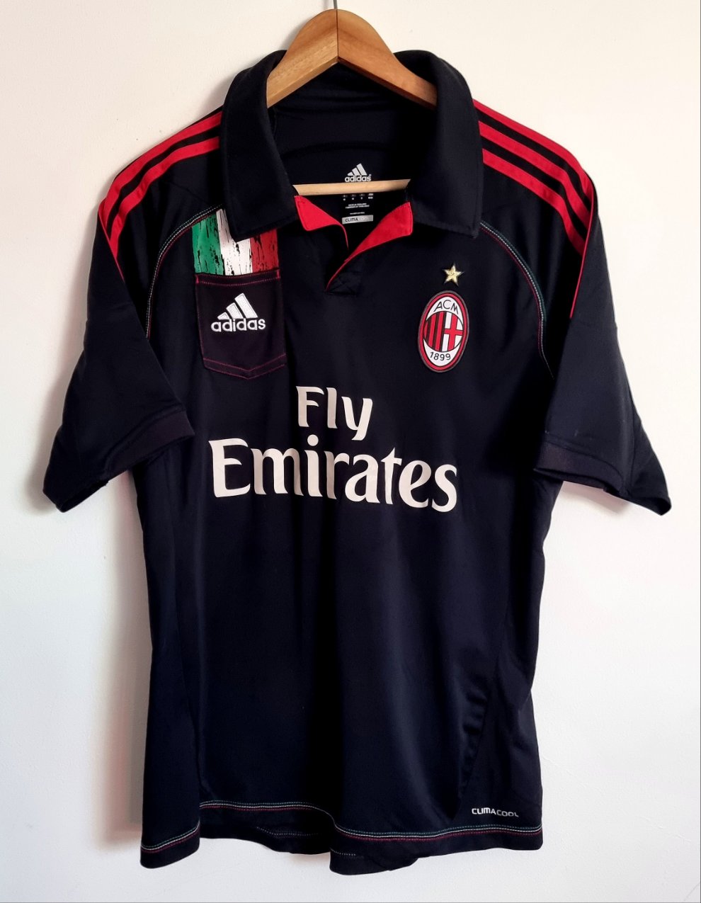 Adidas AC Milan 12/13 'Acerbi 13' Third Shirt Medium