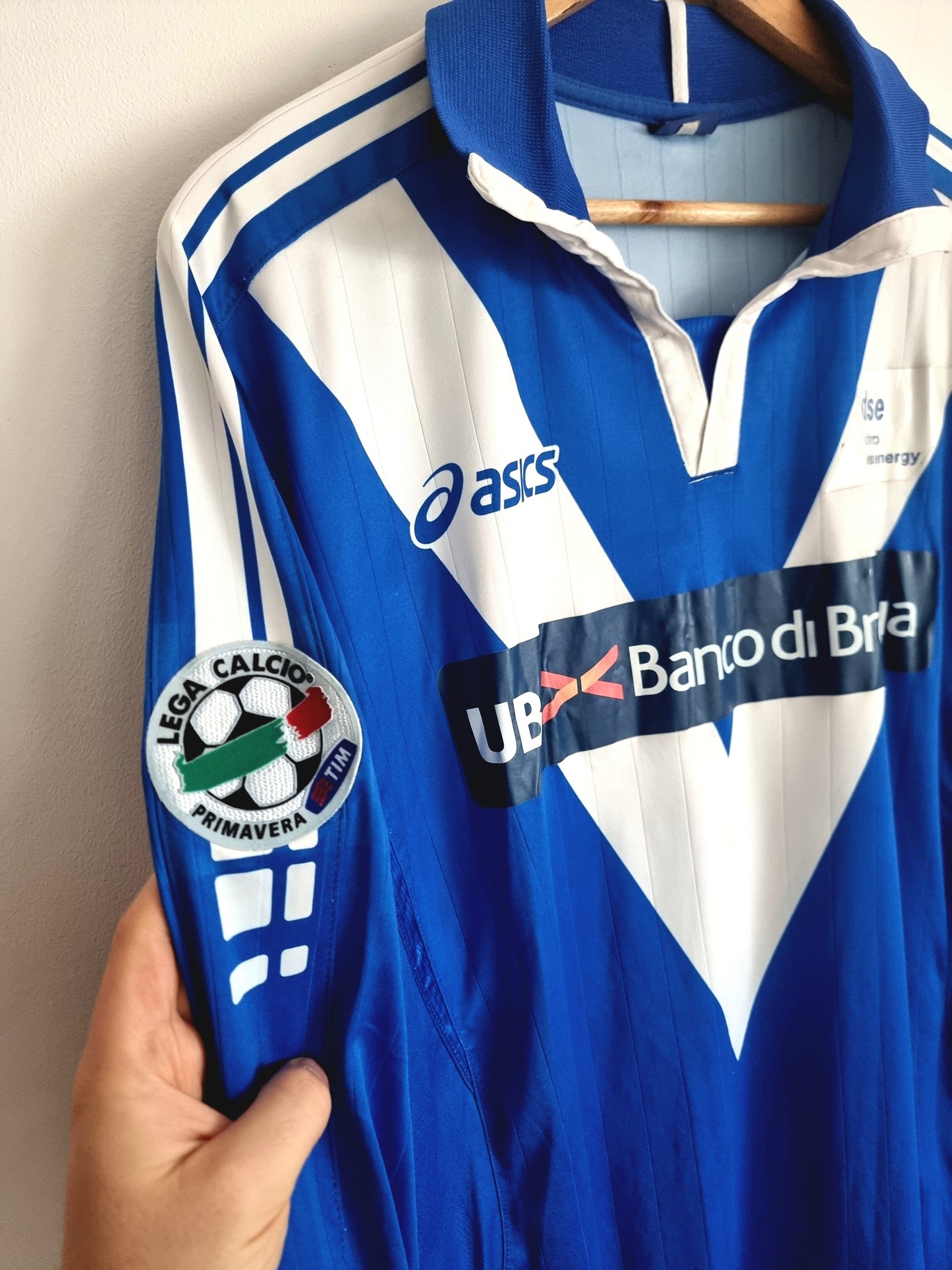 Asics Brescia 07/08 Match Issue Long Sleeve Primavera Home Shirt XL