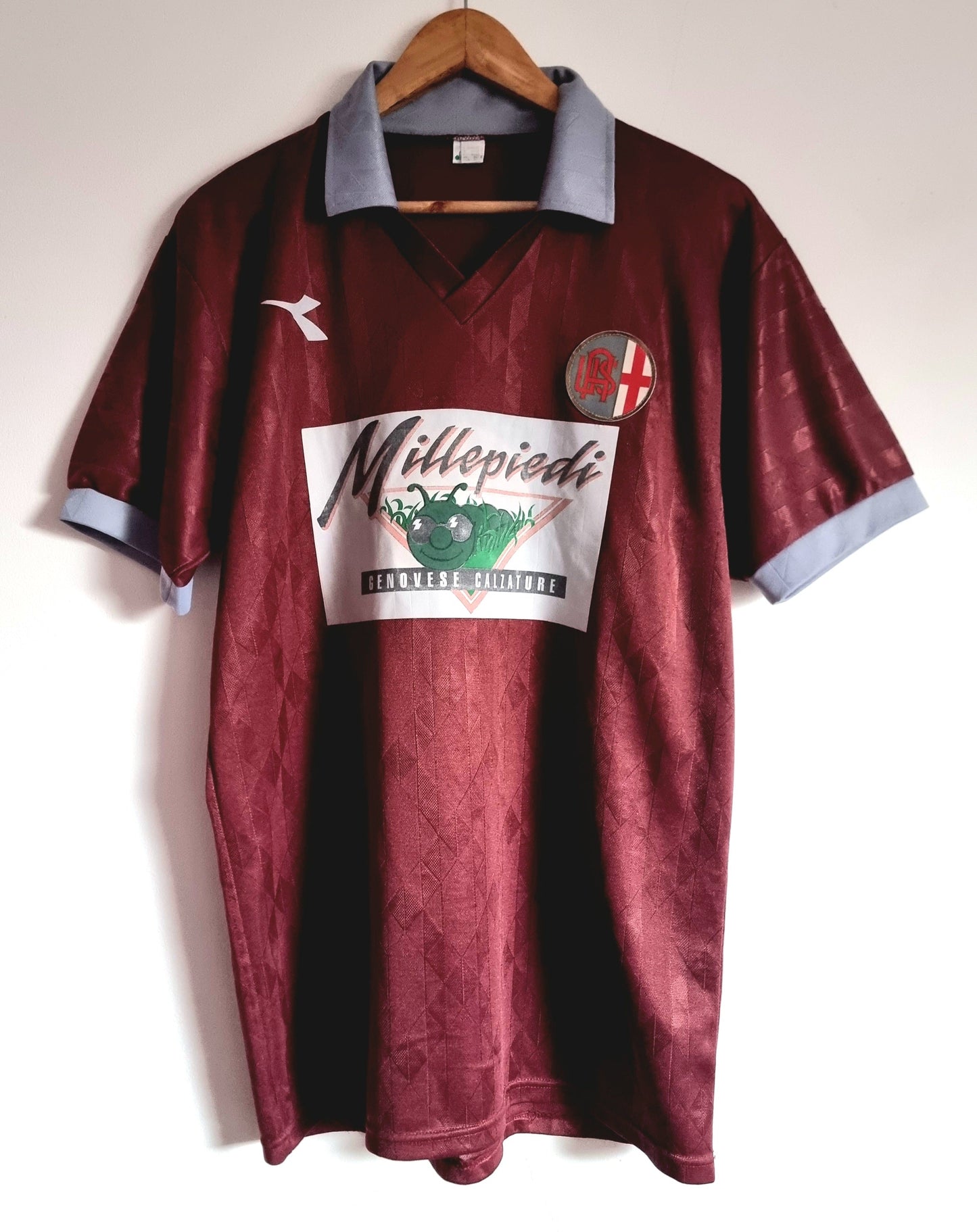 Diadora US Alessandria 89/90 Match Issue Away Shirt XL