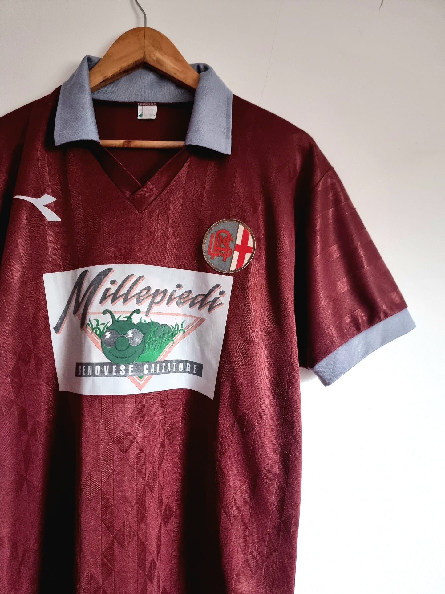 Diadora US Alessandria 89/90 Match Issue Away Shirt XL