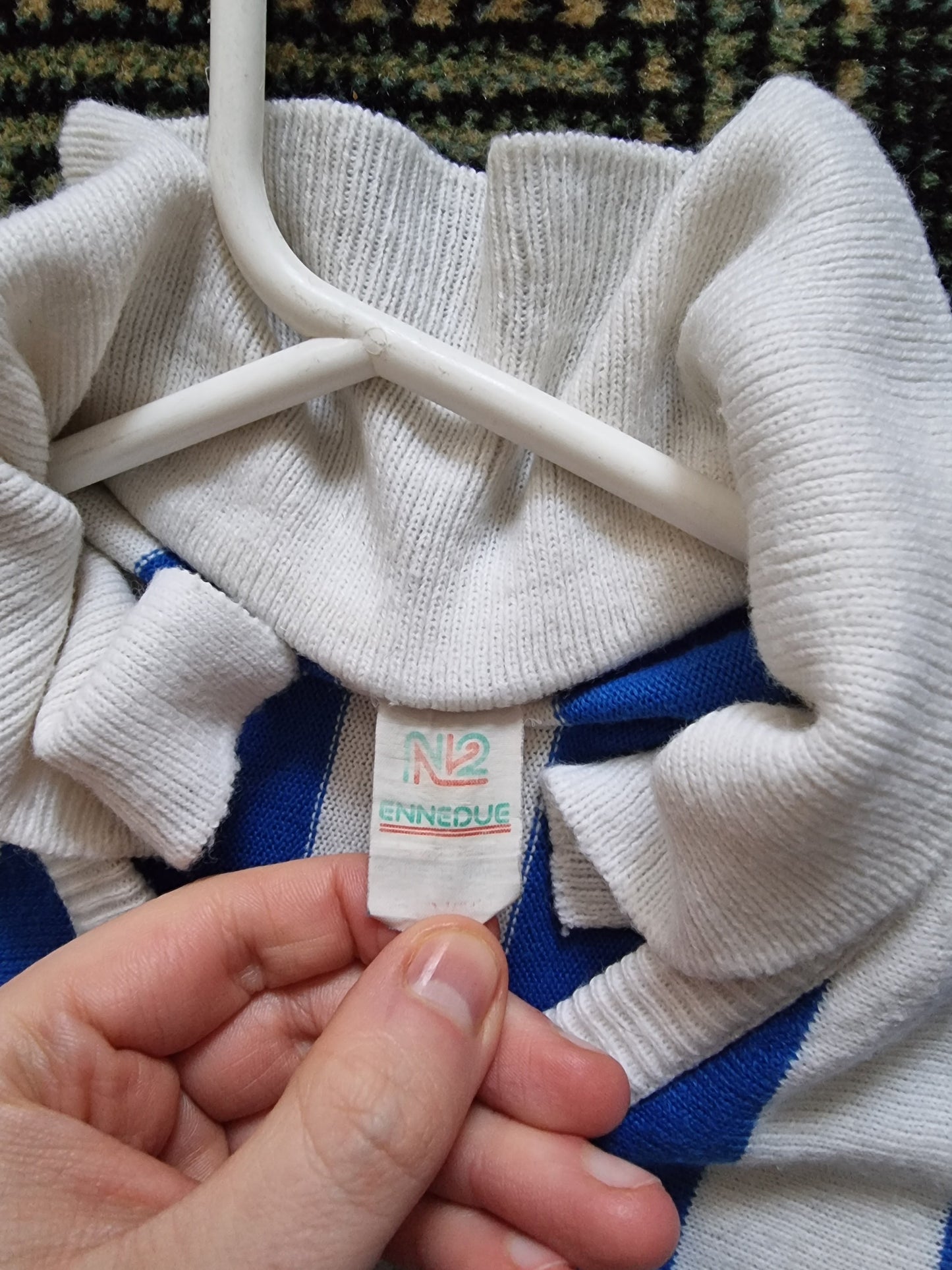 N2 Pescara 86/87 Match Issue Long Sleeve Home Shirt Large