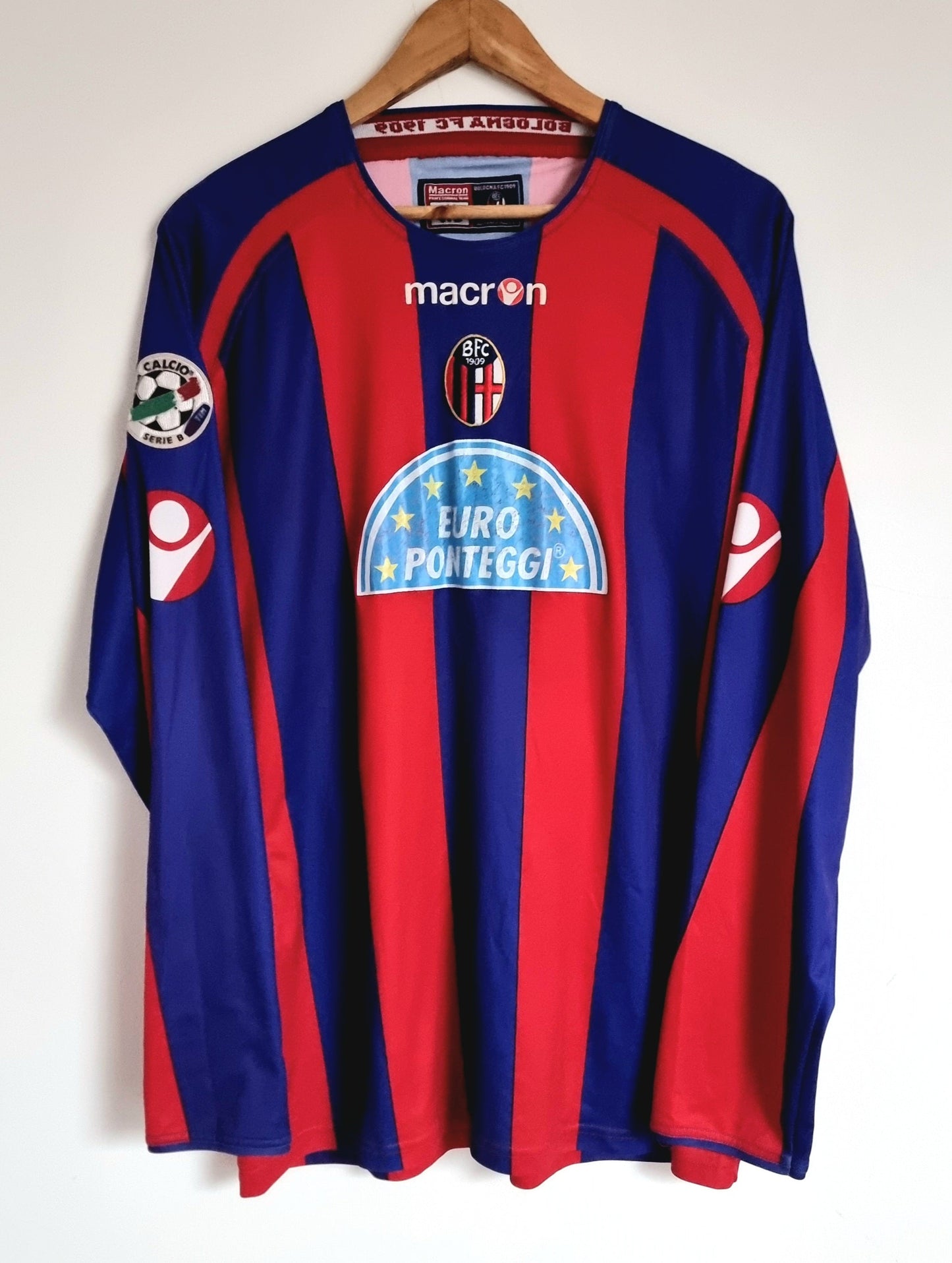 Macron Bologna 05/06 'Bellucci 11' Long Sleeve Match Issue Home Shirt XL