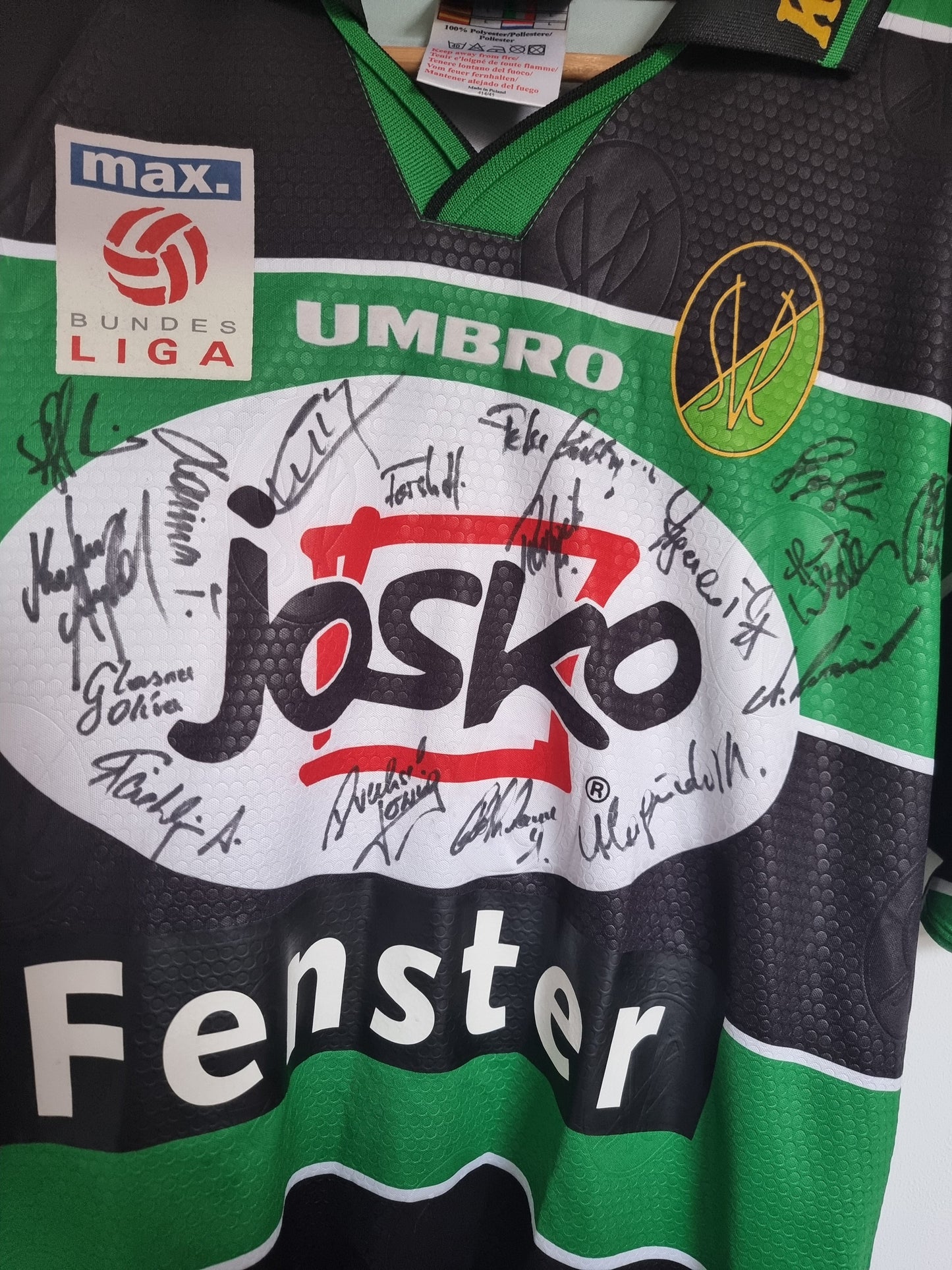 Umbro SV Ried 01/02 'Kuhrer 14' Signed Match Issue Home Shirt Large