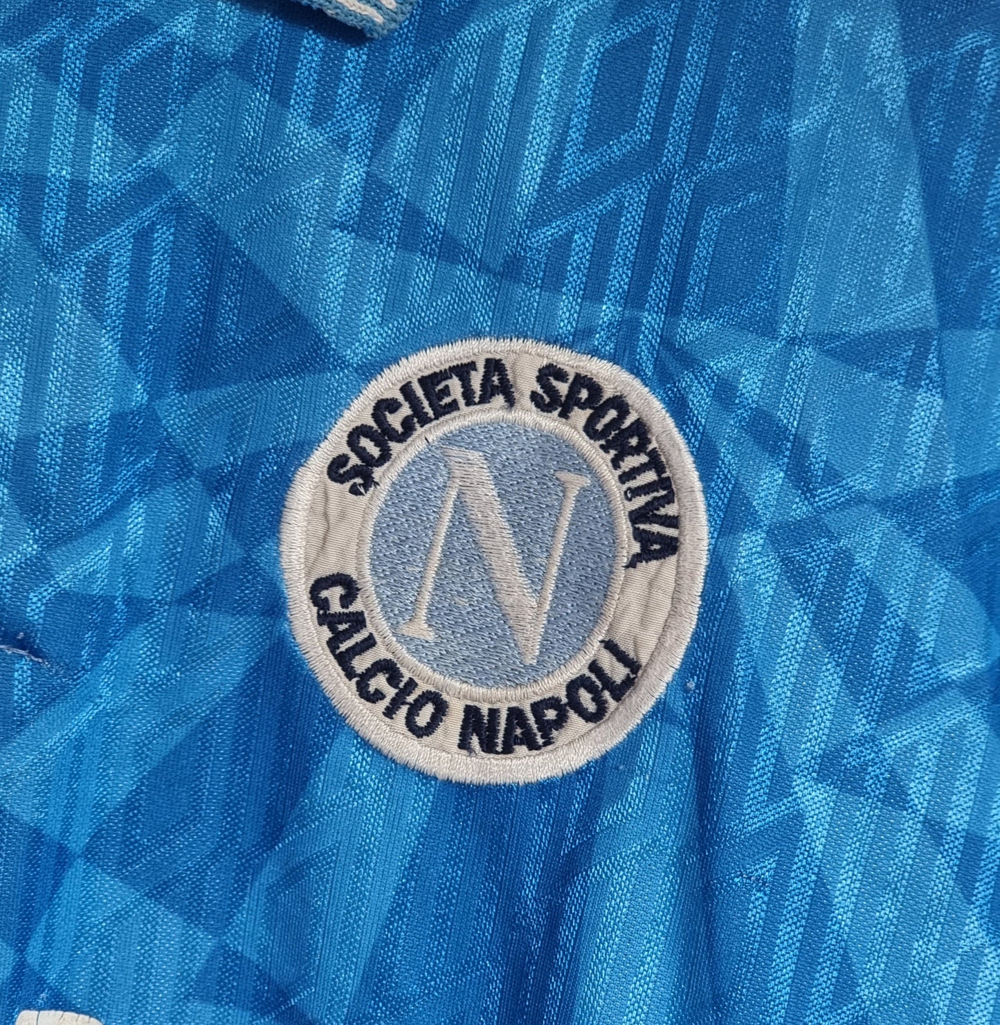 Umbro Napoli 91/93 Long Sleeve Match Issue Home Shirt Large