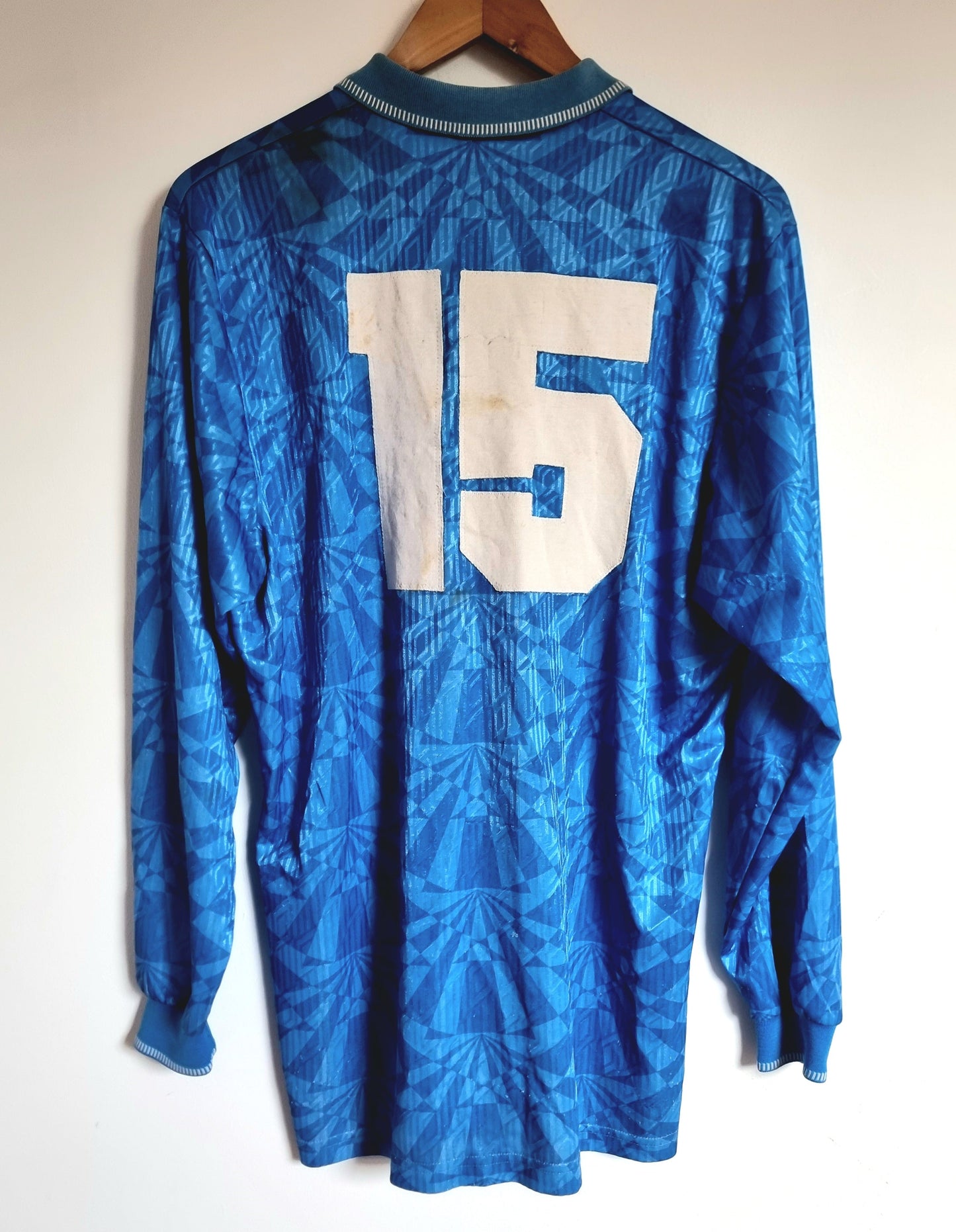 Umbro Napoli 91/93 Long Sleeve Match Issue Home Shirt Large