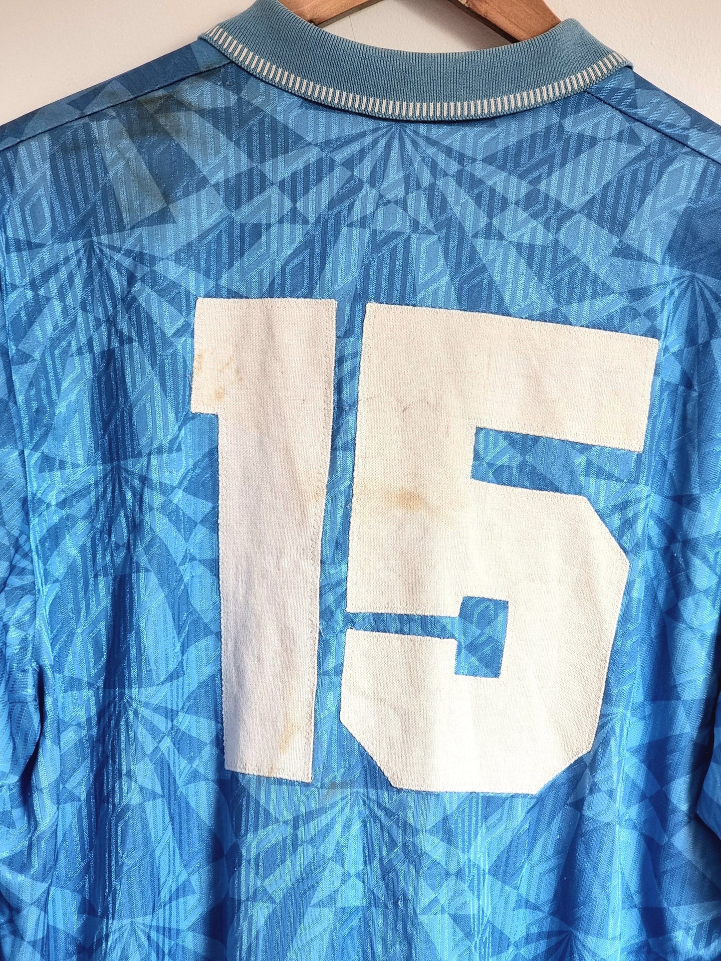 Umbro Napoli 91/93 Long Sleeve Match Issue Home Shirt Large