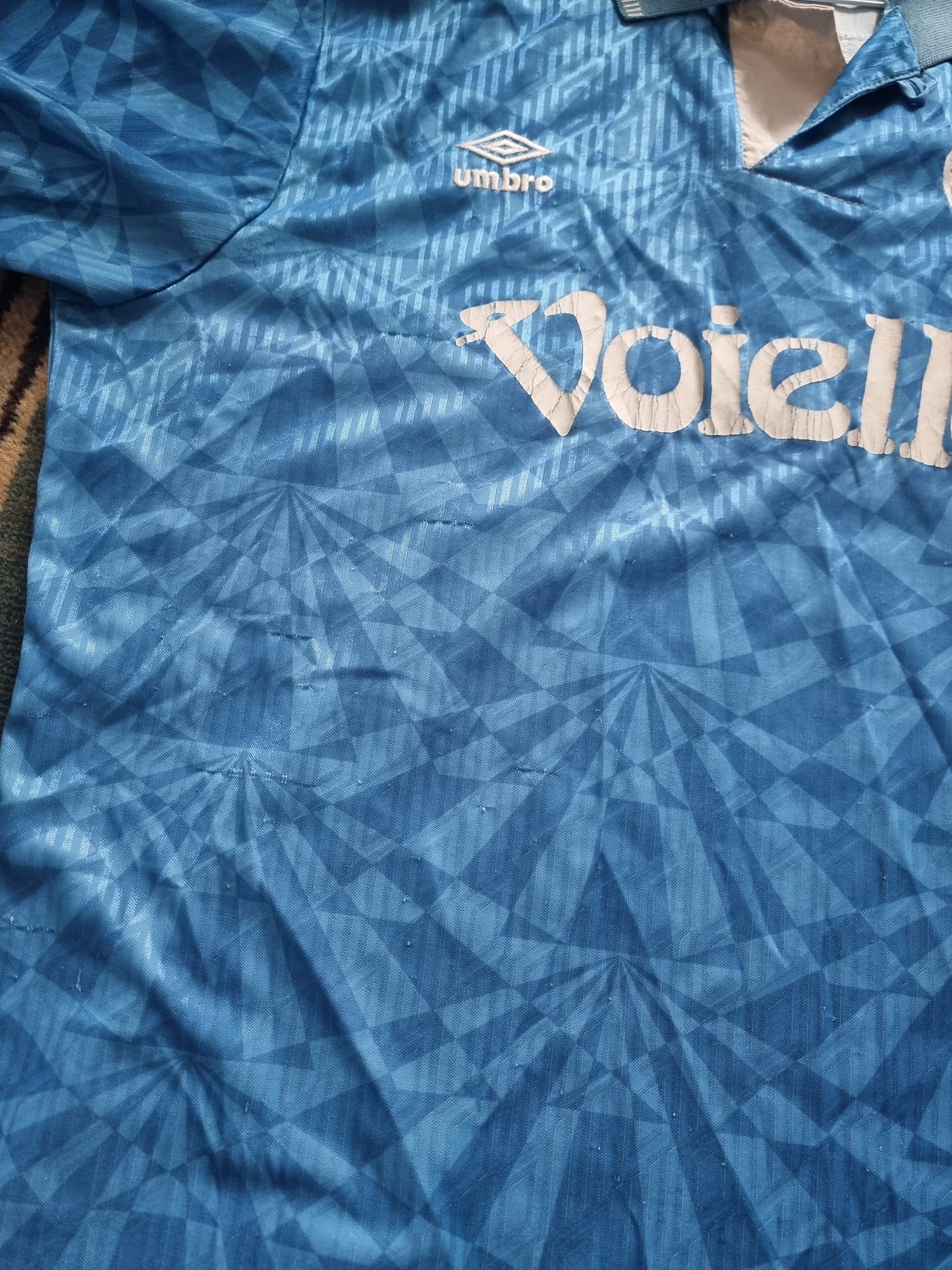 Umbro Napoli 91/93 Long Sleeve Match Issue Home Shirt Large