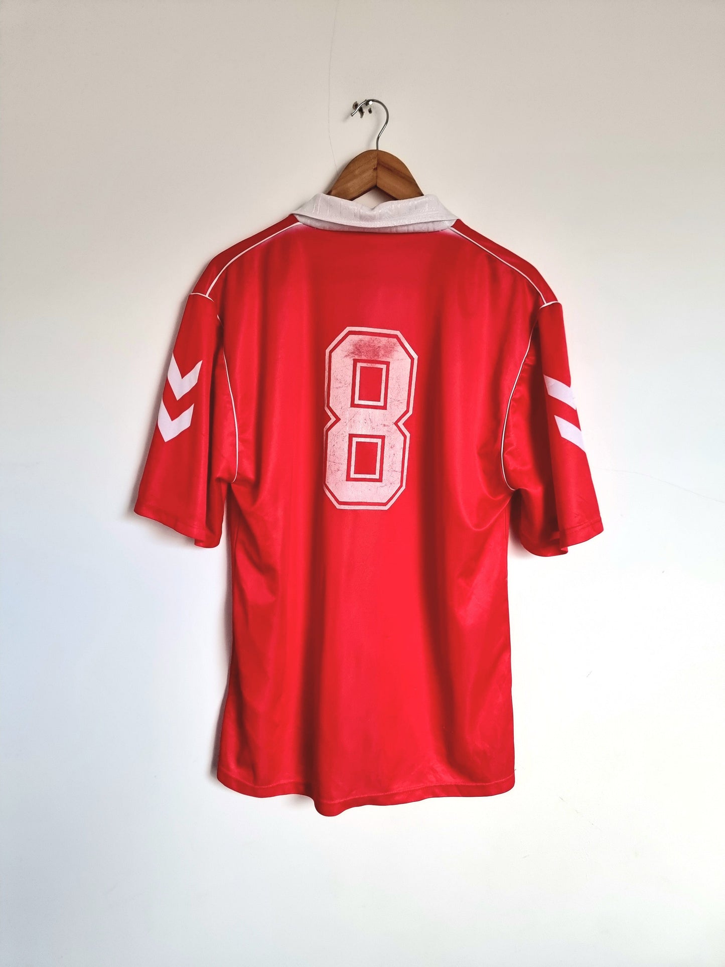Hummel Benfica 90/91 Match Issue Youth Home Shirt XL