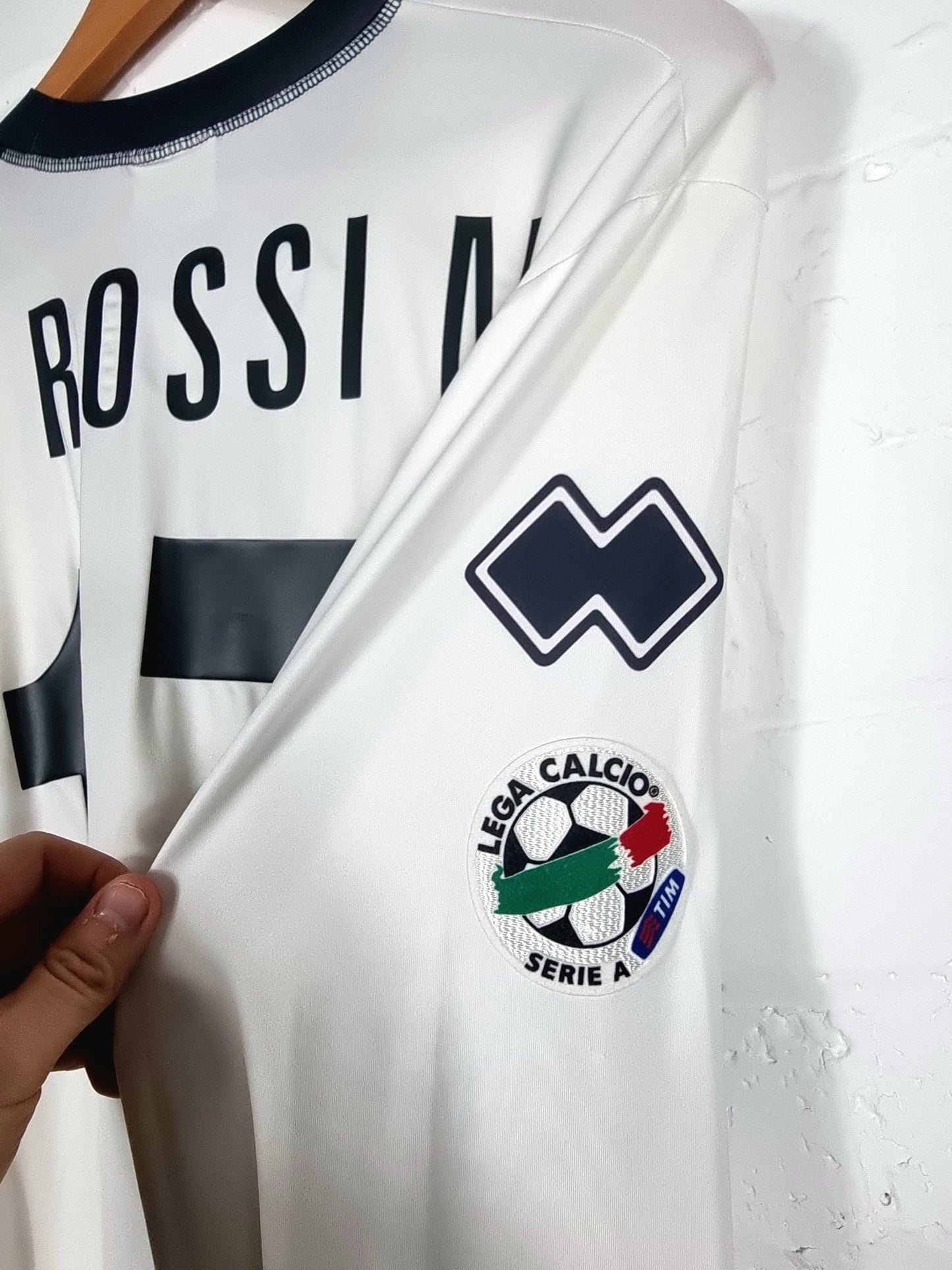 Errea Parma 06/07 'Rossi.M 17' Long Sleeve Match Issue Home Shirt Large