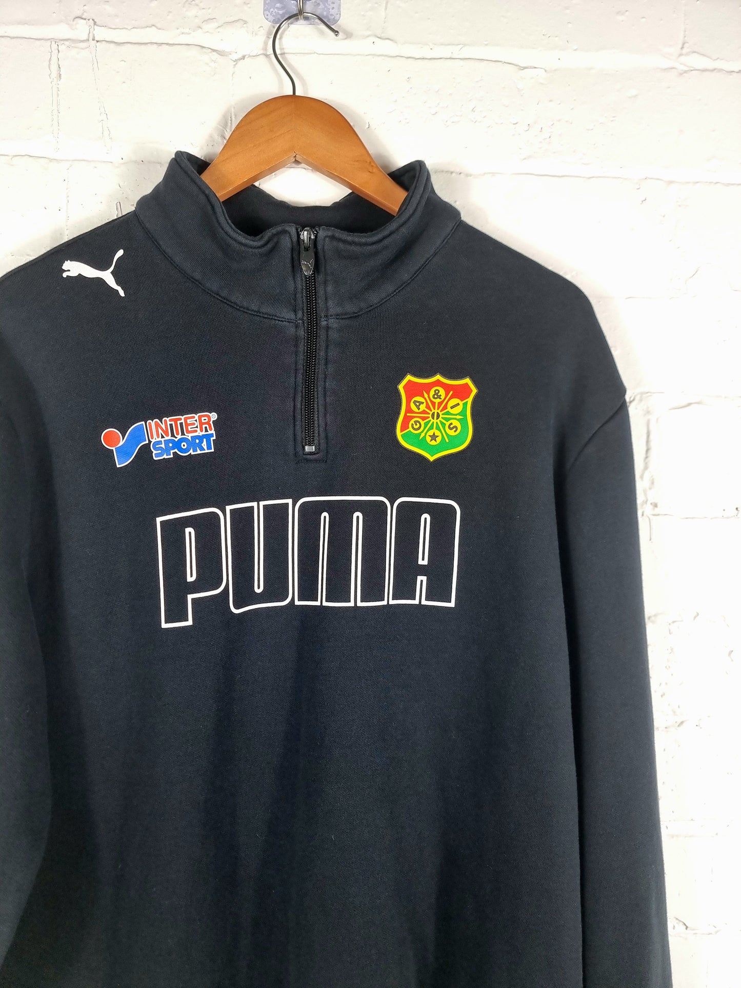 Puma GAIS 10/11 Quarter Zip Training Sweatshirt Large
