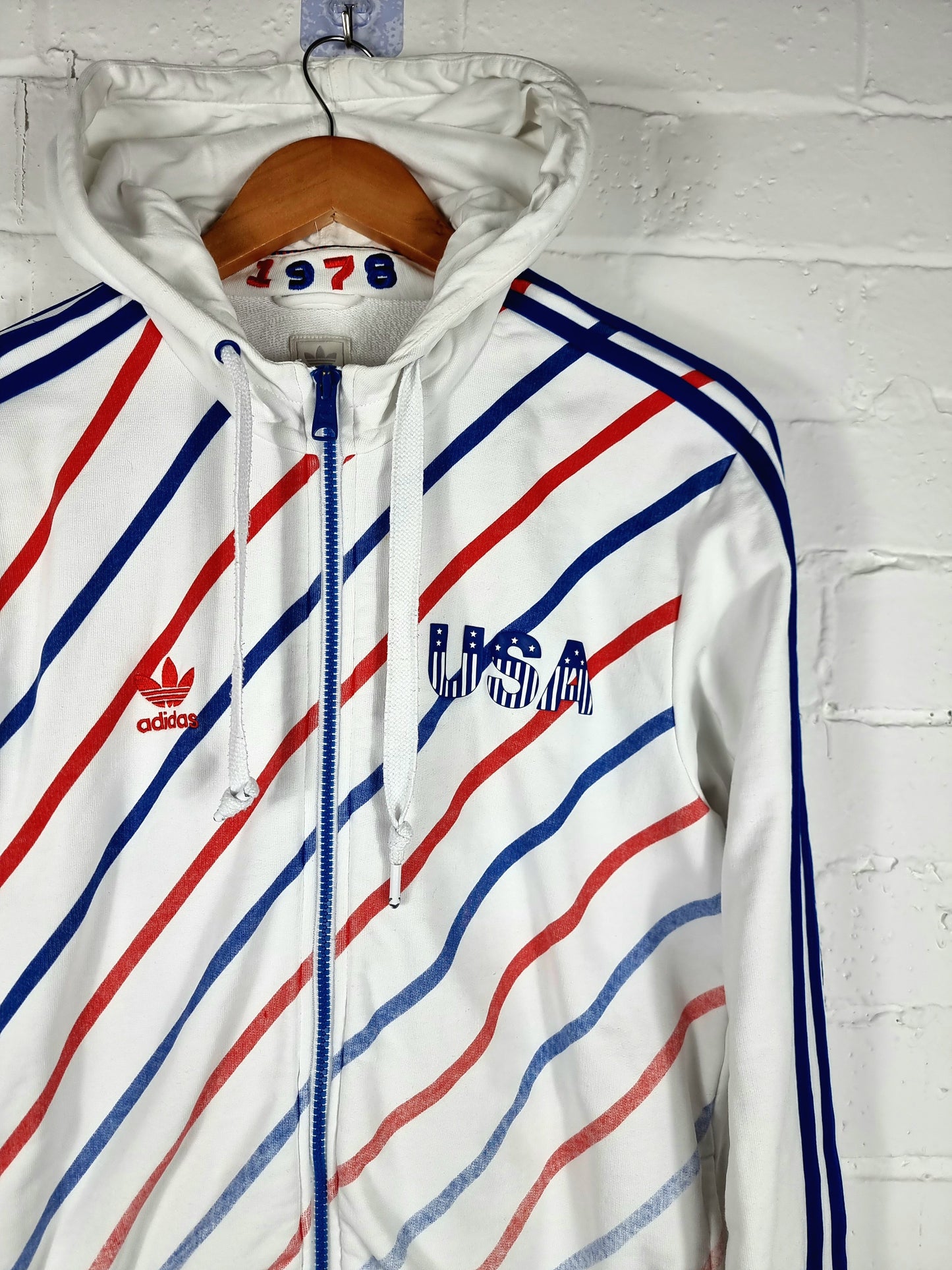 Adidas Originals USA 2009 1978 Hooded Jacket Medium