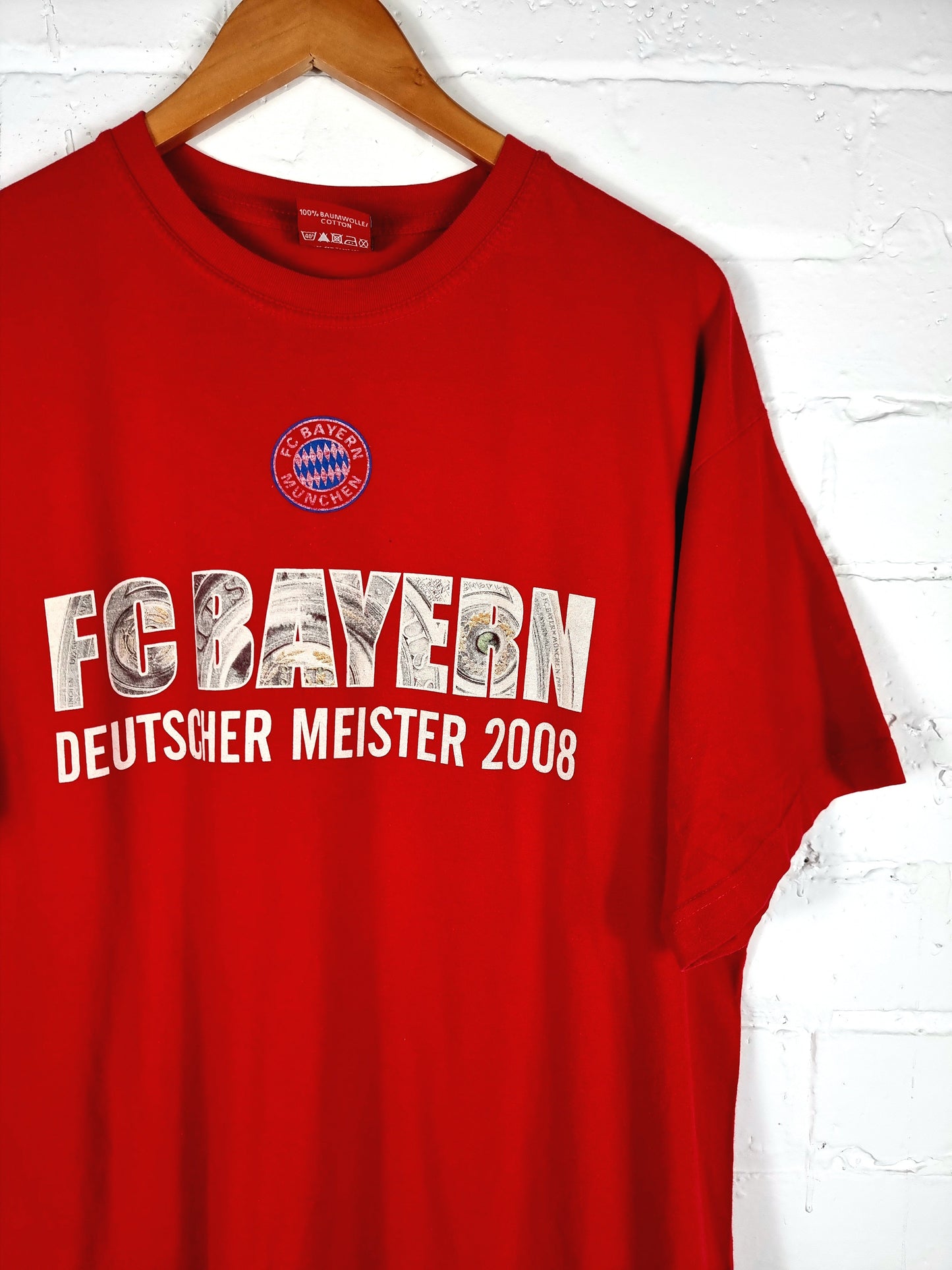 Bayern Munich 2007/08 Deutscher Meisure Fan T-Shirt XL
