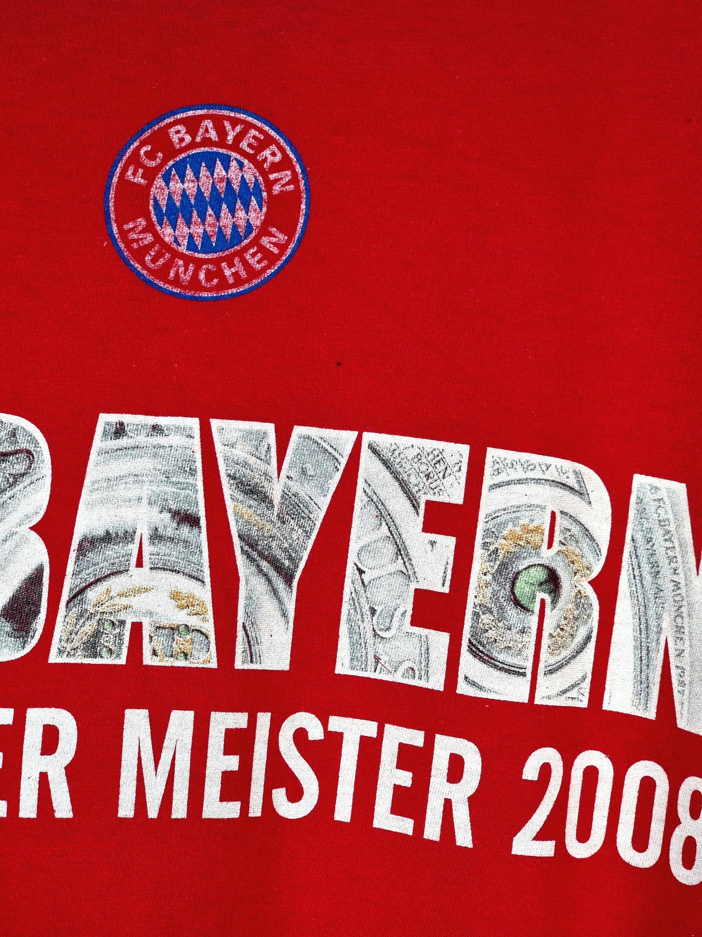 Bayern Munich 2007/08 Deutscher Meisure Fan T-Shirt XL