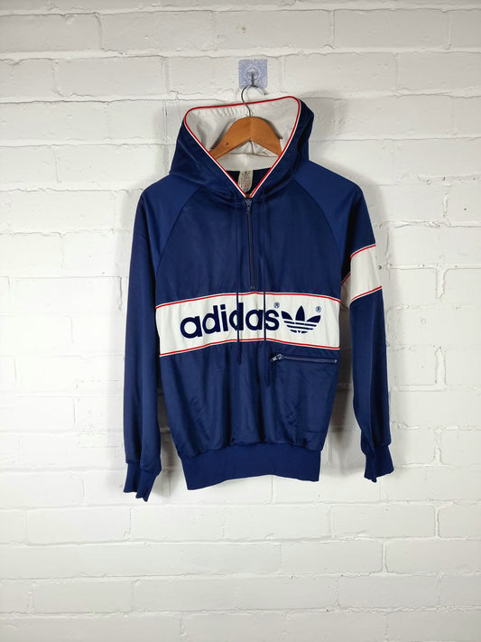 Adidas 1980s Vintage Hooded New York Track Jacket Small