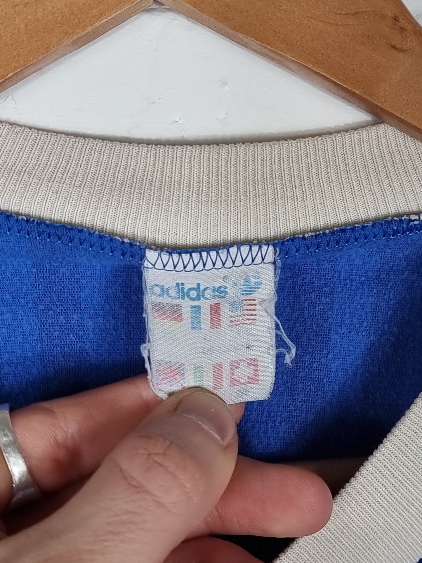 Adidas Vintage 1980s Template Football Shirt Large