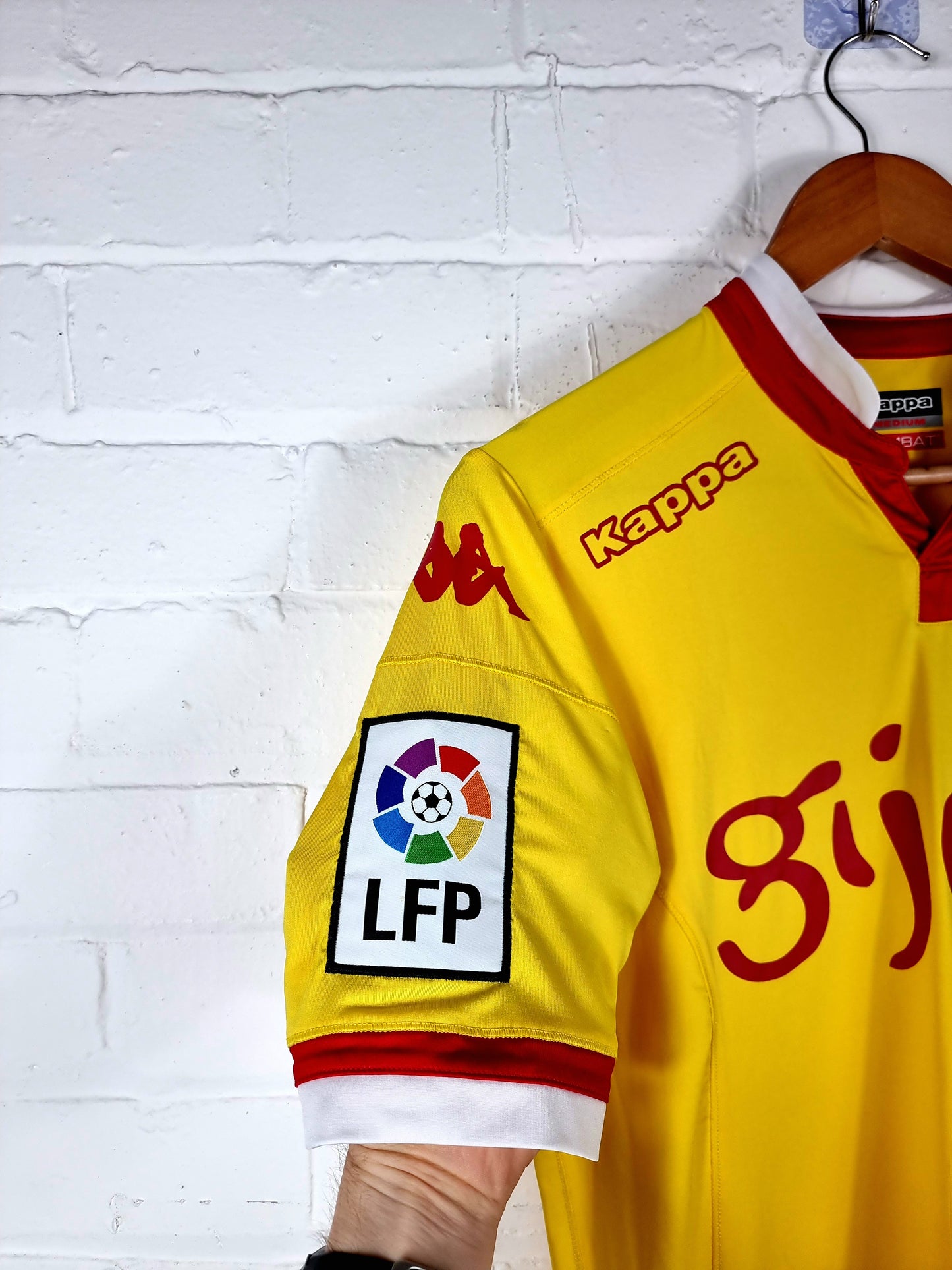 Kappa Kombat Sporting Gijon 2015/16 Away Shirt Medium