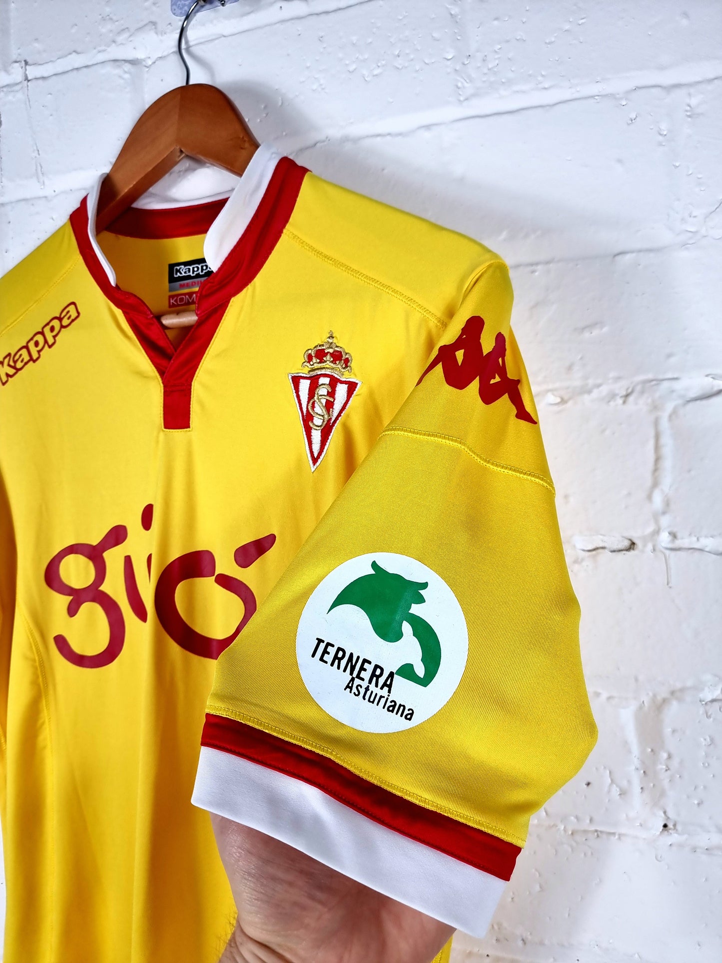 Kappa Kombat Sporting Gijon 2015/16 Away Shirt Medium