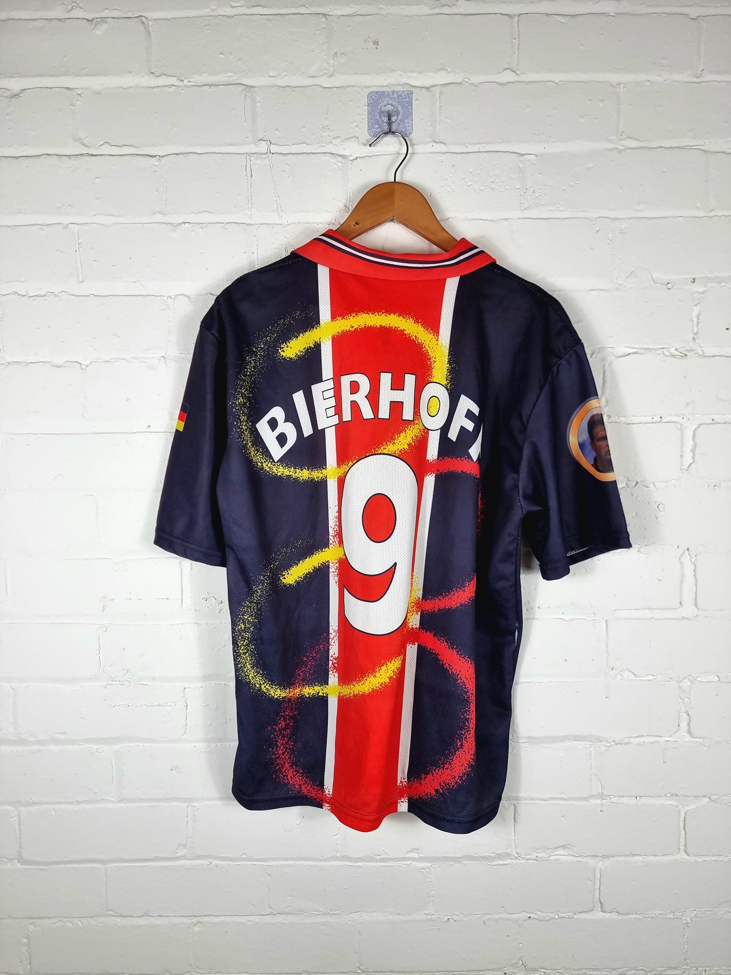 AC Milan 1990s Bootleg Oliver Bierhoff Graphic Print Football Shirt XL