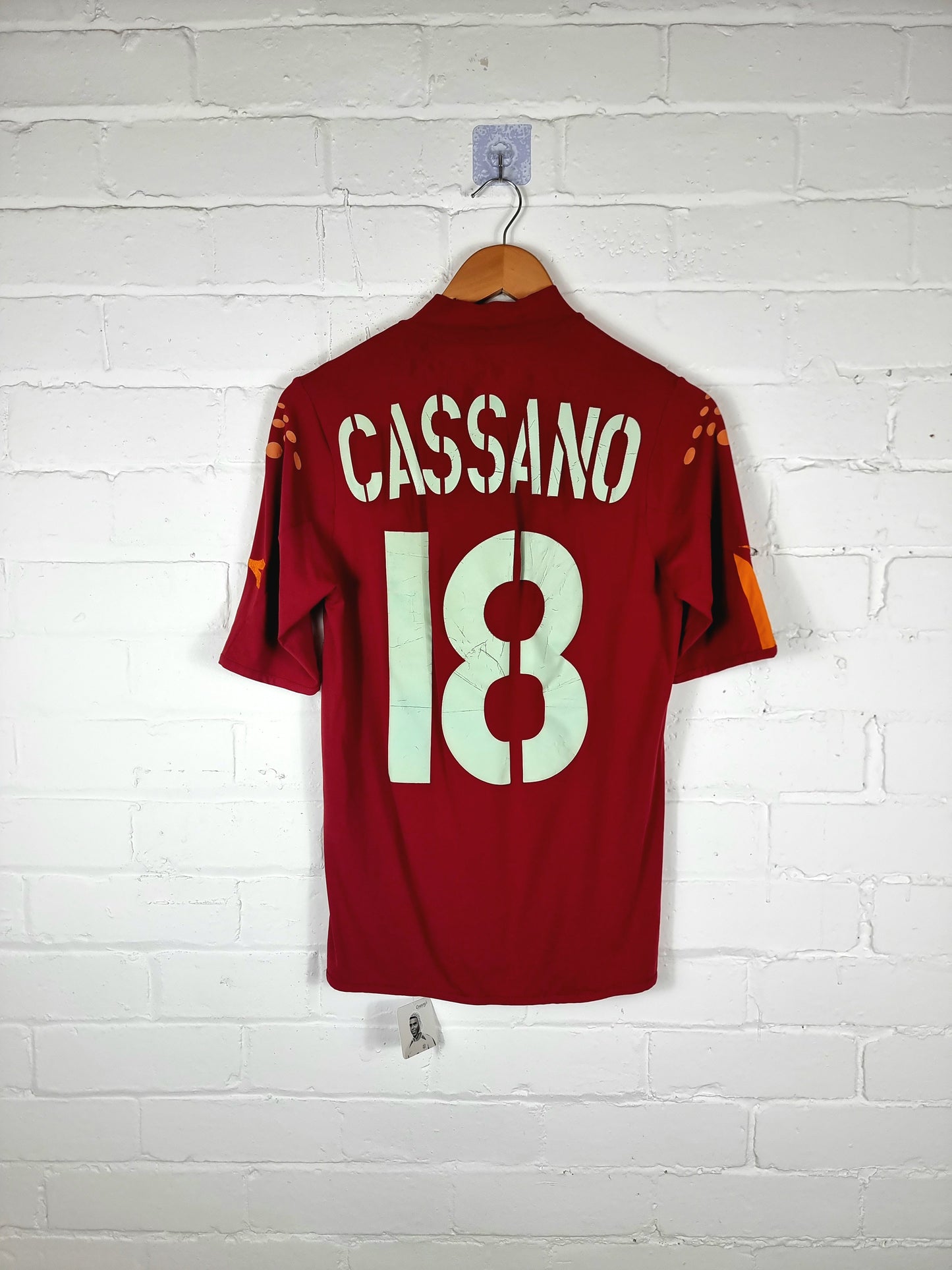 Diadora Ltd Edition Roma 2004/05 'Cassano 18' Home Shirt Medium