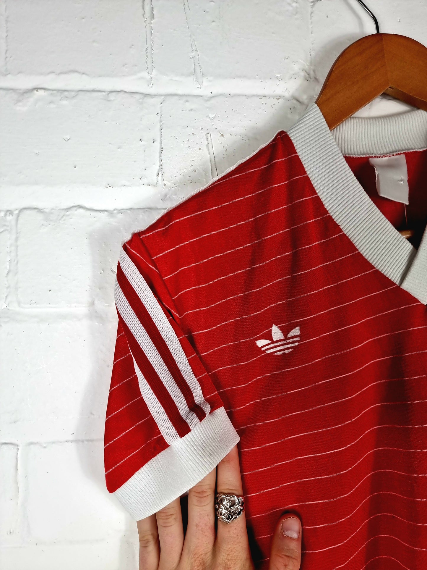 Adidas Vintage 1980s Template Football Shirt Small