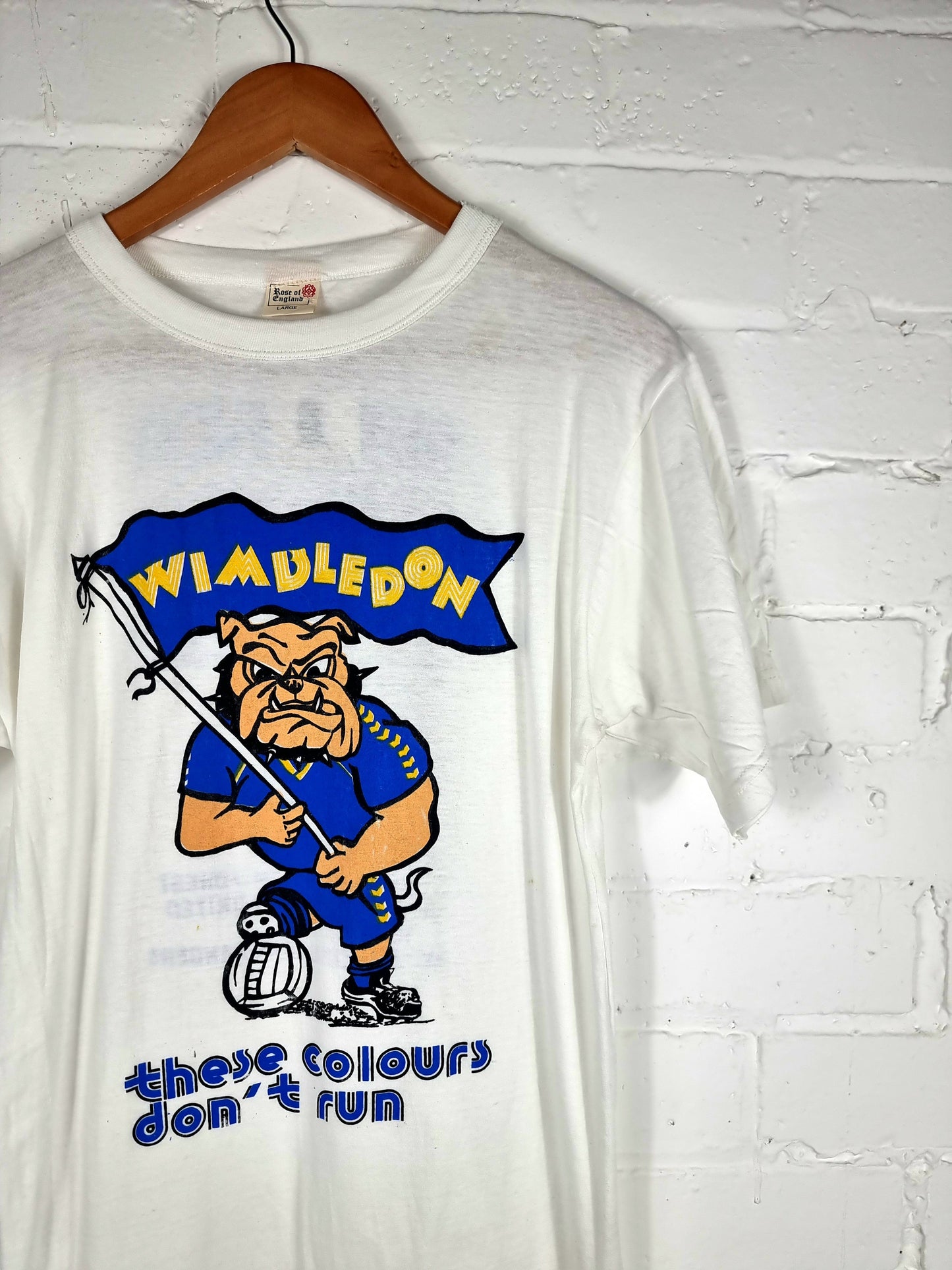 Wimbledon 1989/90 'These Colours Don't Run' Fan Leisure T-Shirt Medium