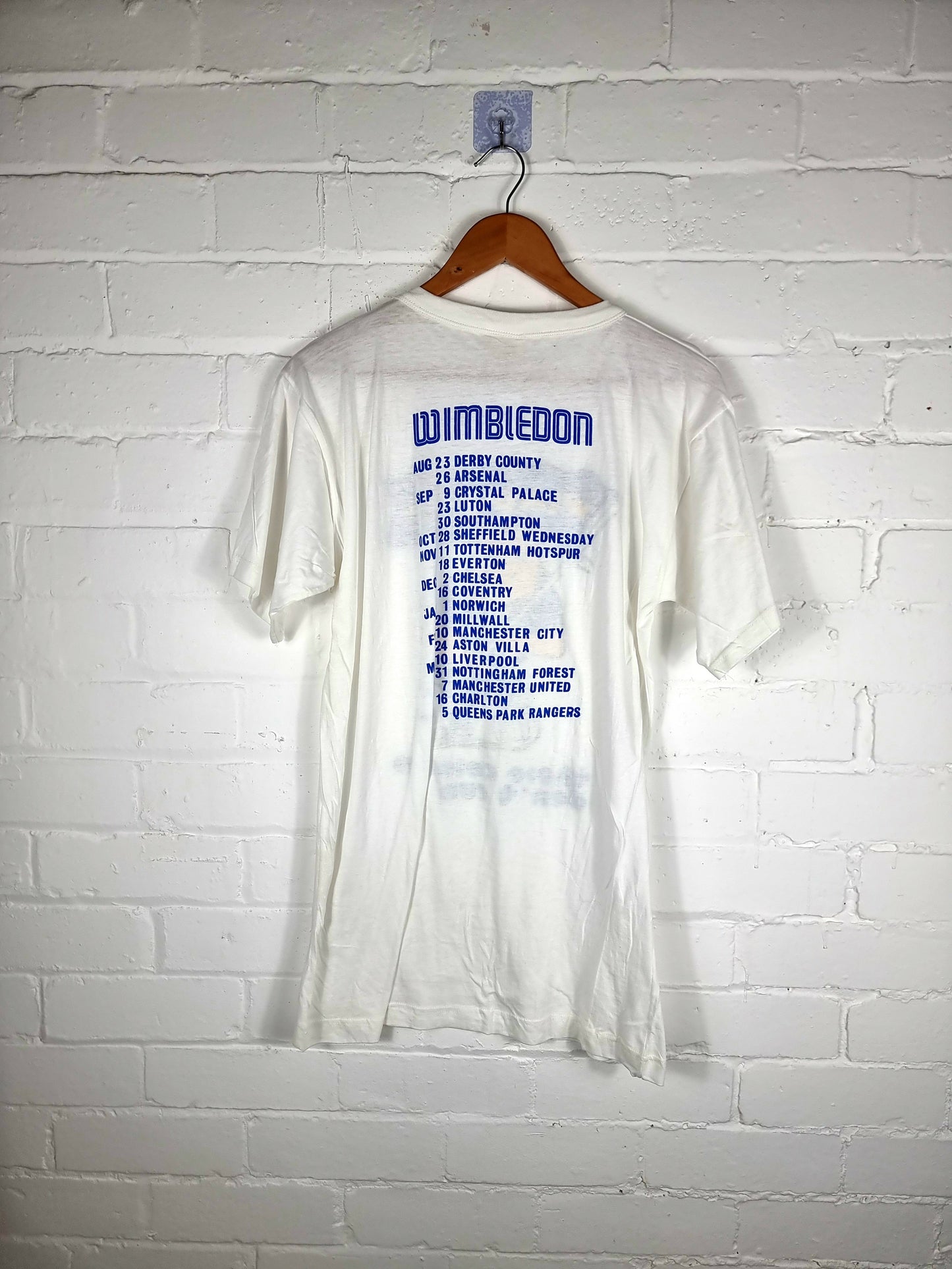 Wimbledon 1989/90 'These Colours Don't Run' Fan Leisure T-Shirt Medium