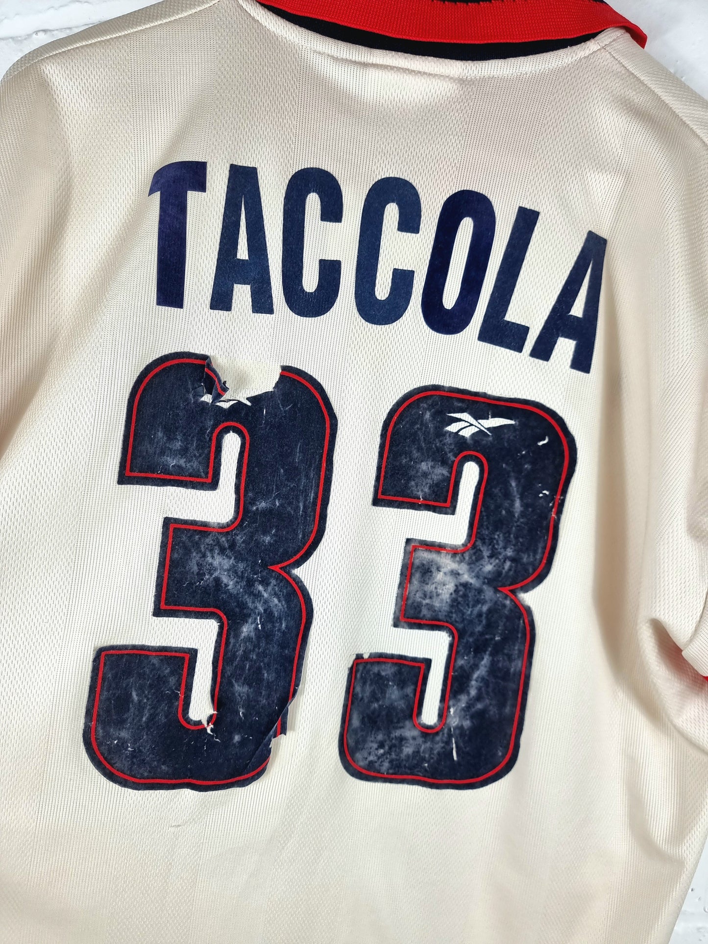 Reebok Cagliari 1996/97 'Taccola 33' Match Issue Away Shirt XL