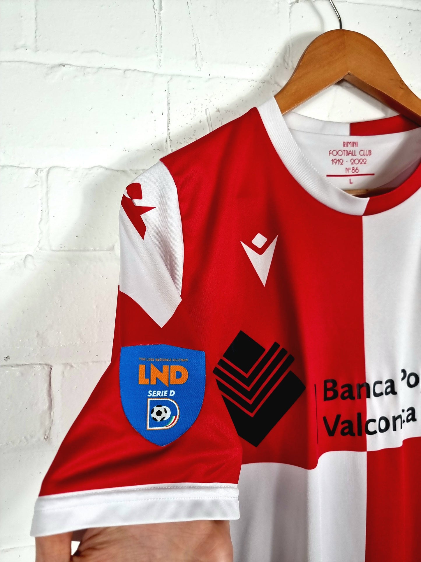 Macron Rimini 2021/22 'Panelli 6' Home Shirt Large