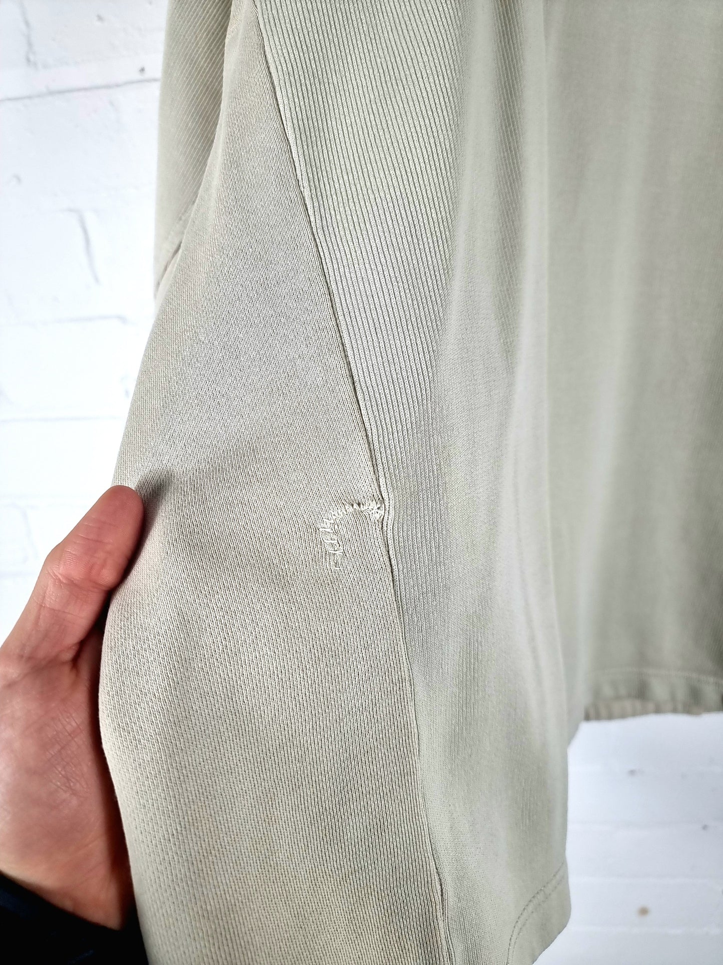 Nike 1990s Cream Zip-up Sweatshirt Large