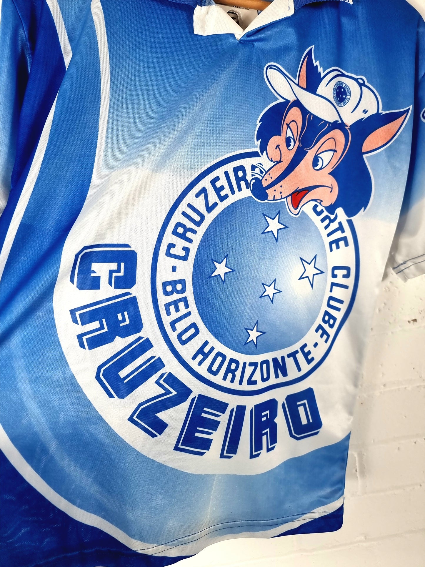 Cruzeiro 1990s Graphic Print Bootleg Football Shirt Small