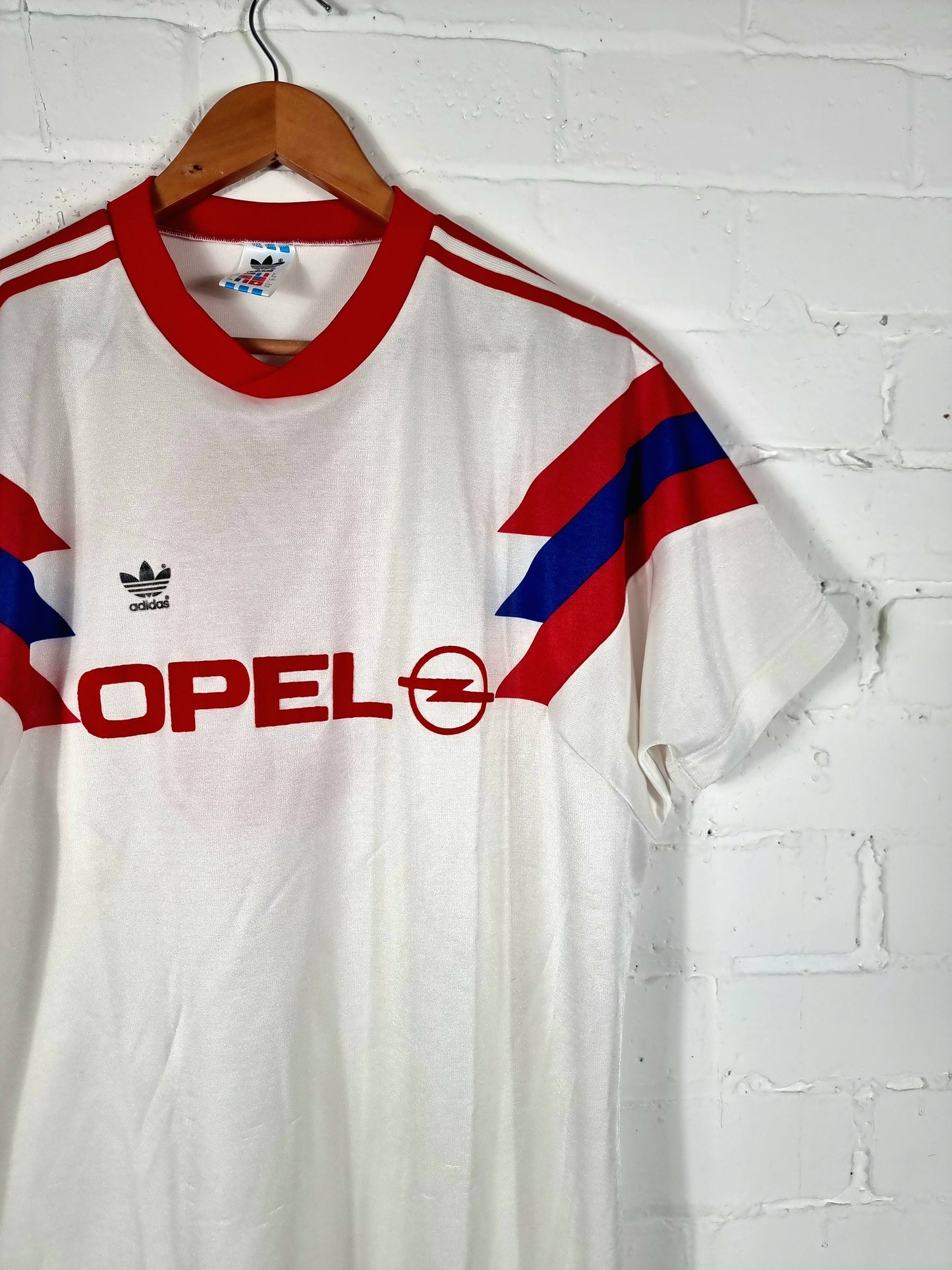 Adidas 1990s Vintage Opel Football Shirt Template Large