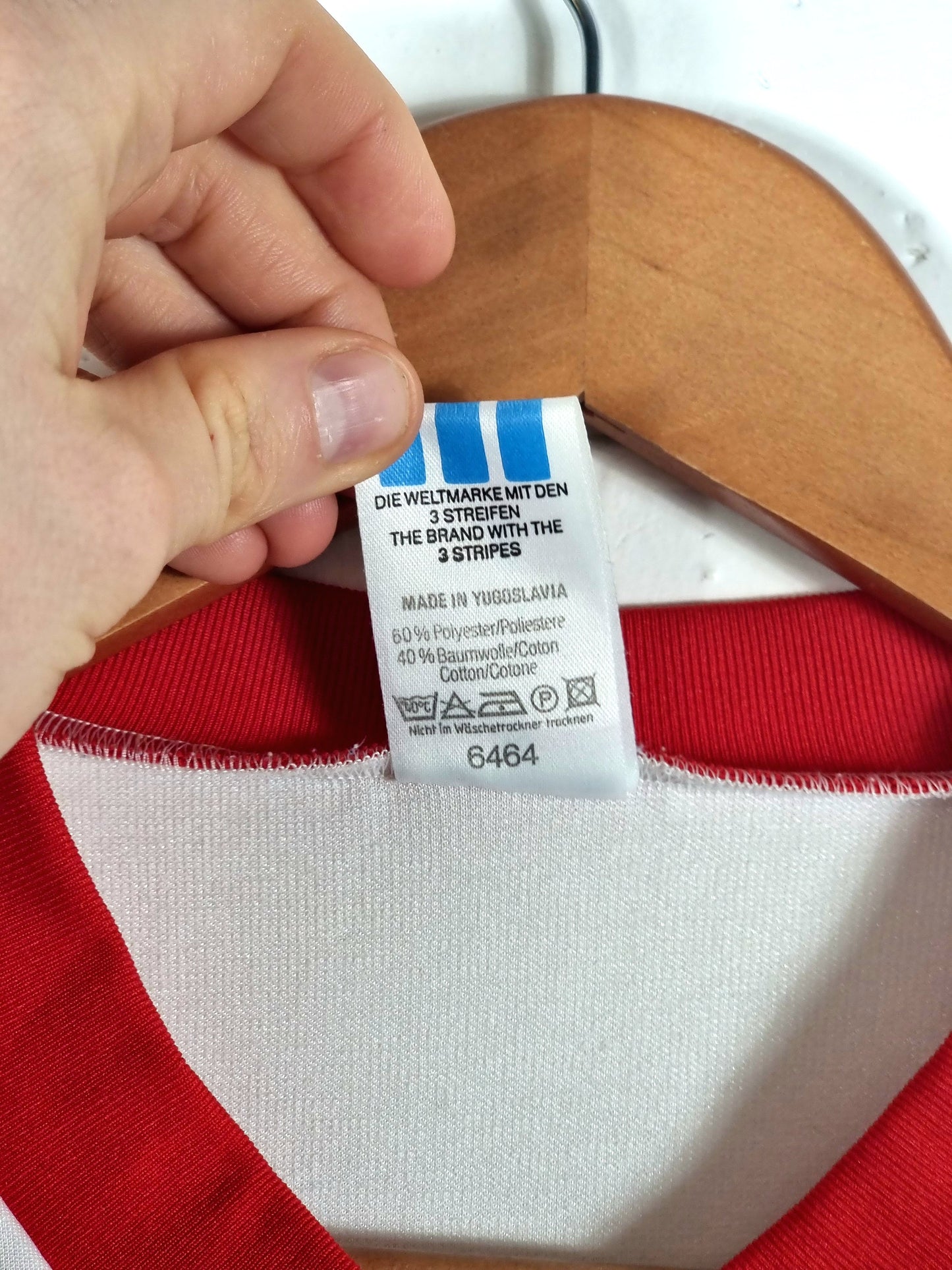 Adidas 1990s Vintage Opel Football Shirt Template Large