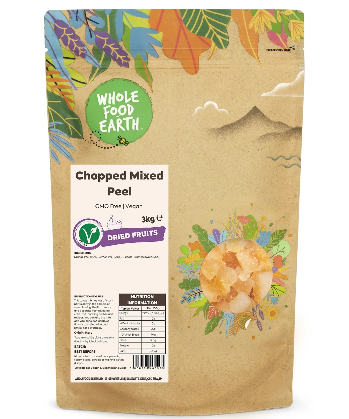 Chopped Mixed Citrus Peel