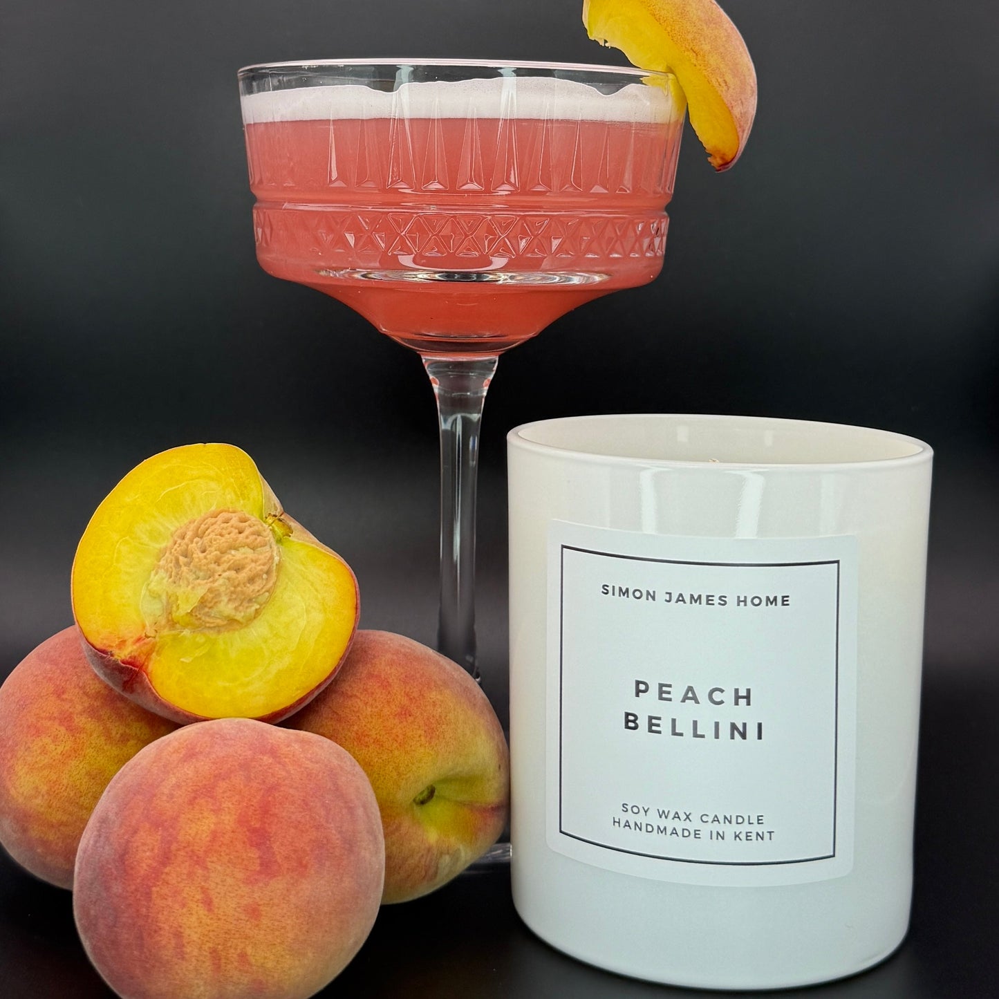 Peach Bellini Candle - Handmade Soy Wax
