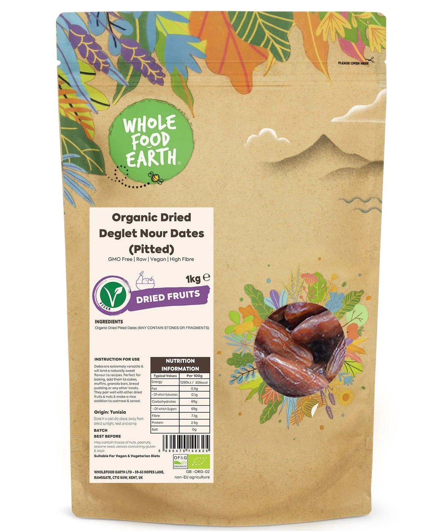 Organic Deglet Nour Dates Pitted