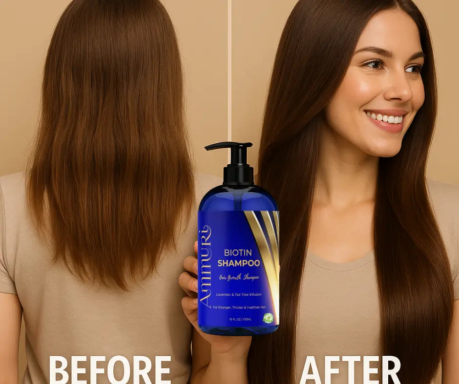 Ammuri Supreme Biotin Shampoo – Daily Hair Care for Thicker-Looking Hair (473ml)