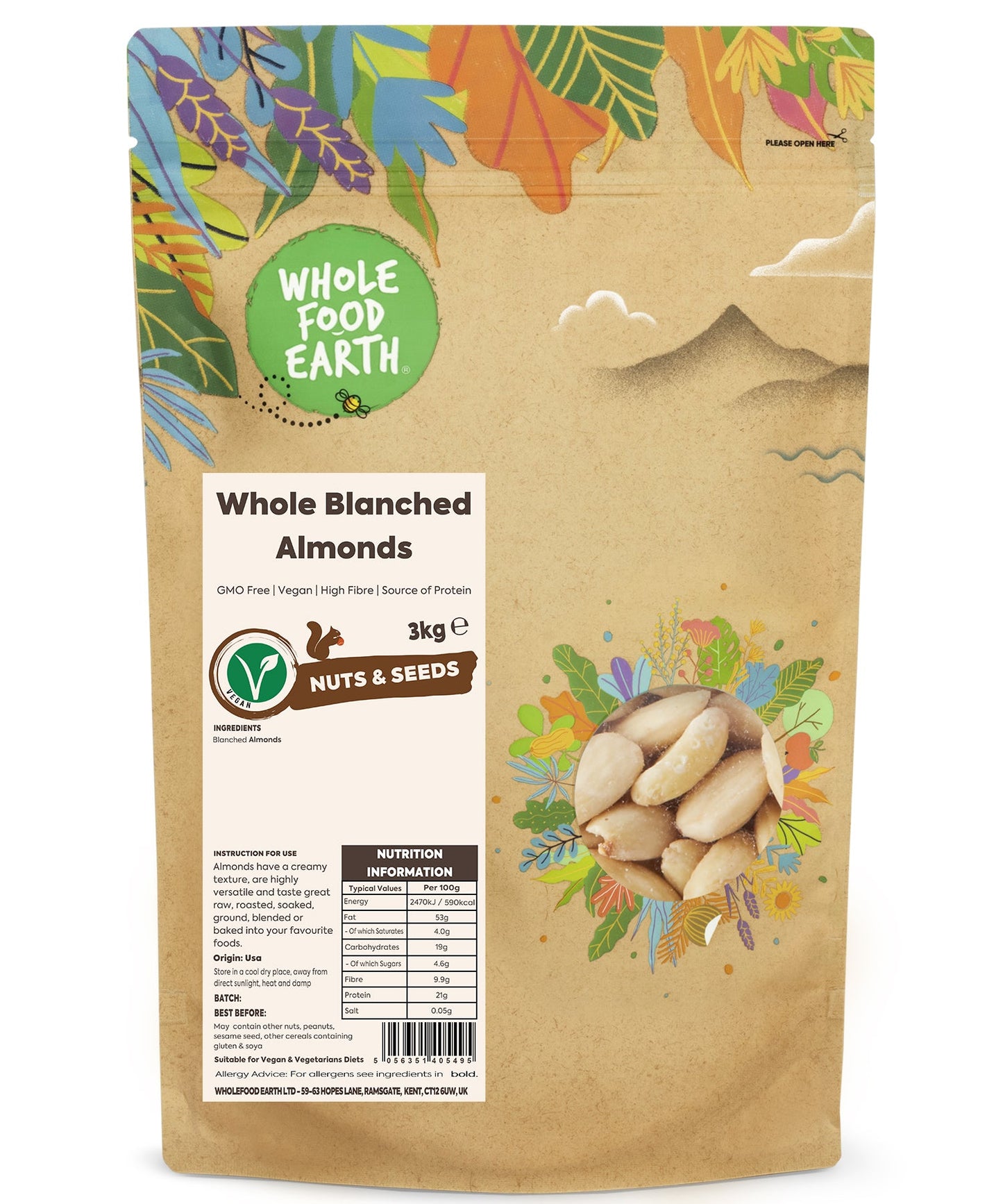 Whole Blanched Almonds