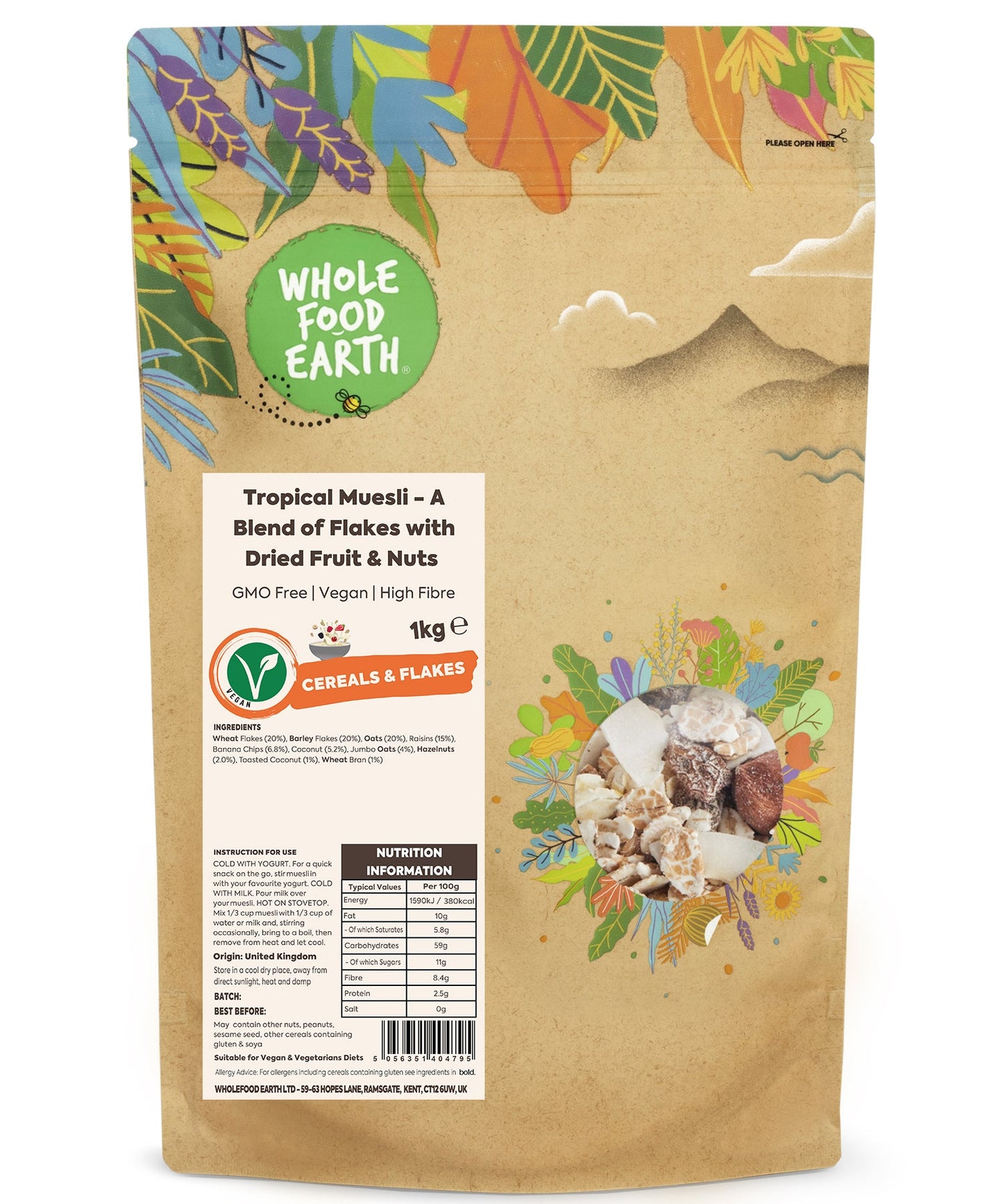 Tropical Muesli - A Blend of Flakes with Dried Fruit & Nuts