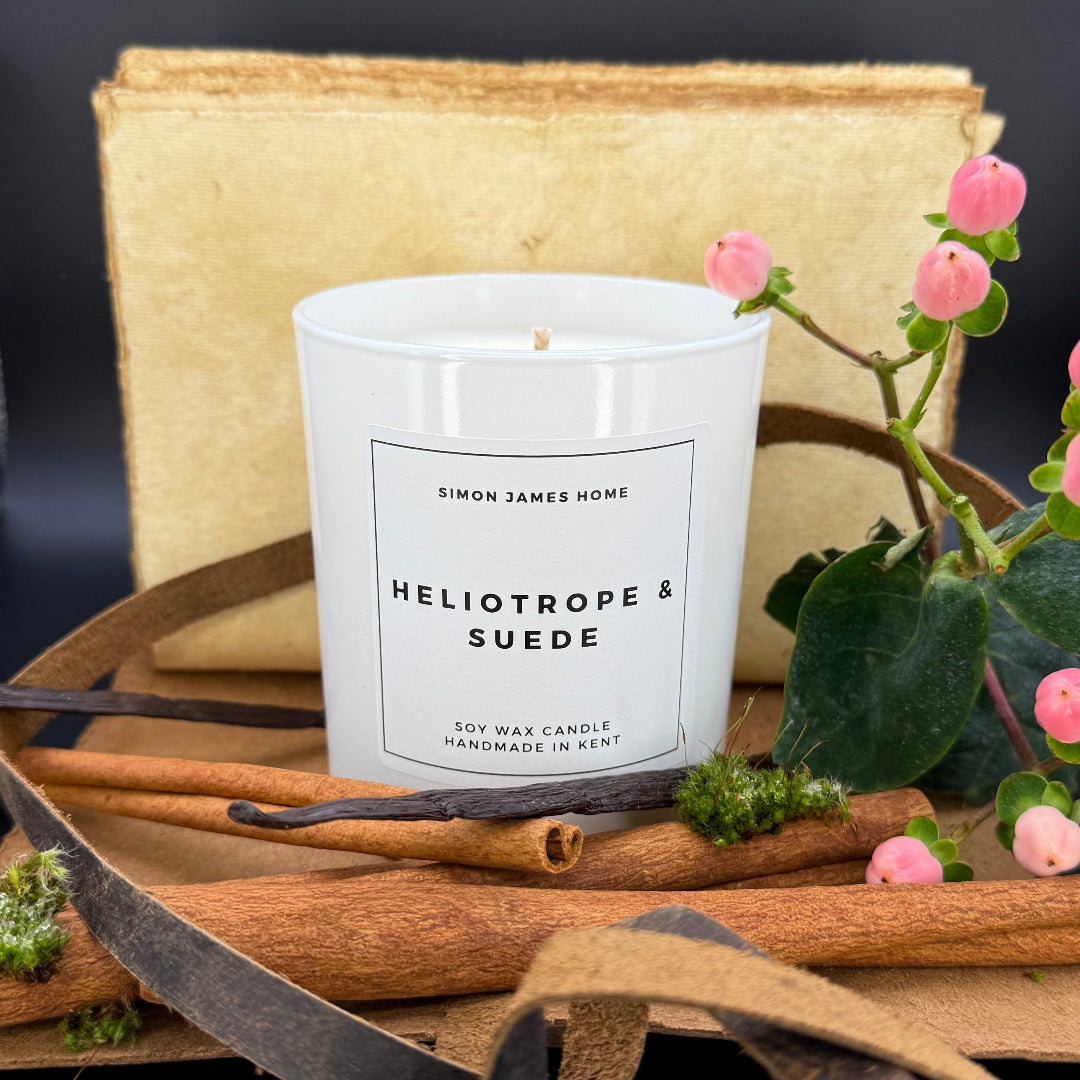 Heliotrope & Suede Candle - Handmade Soy Wax