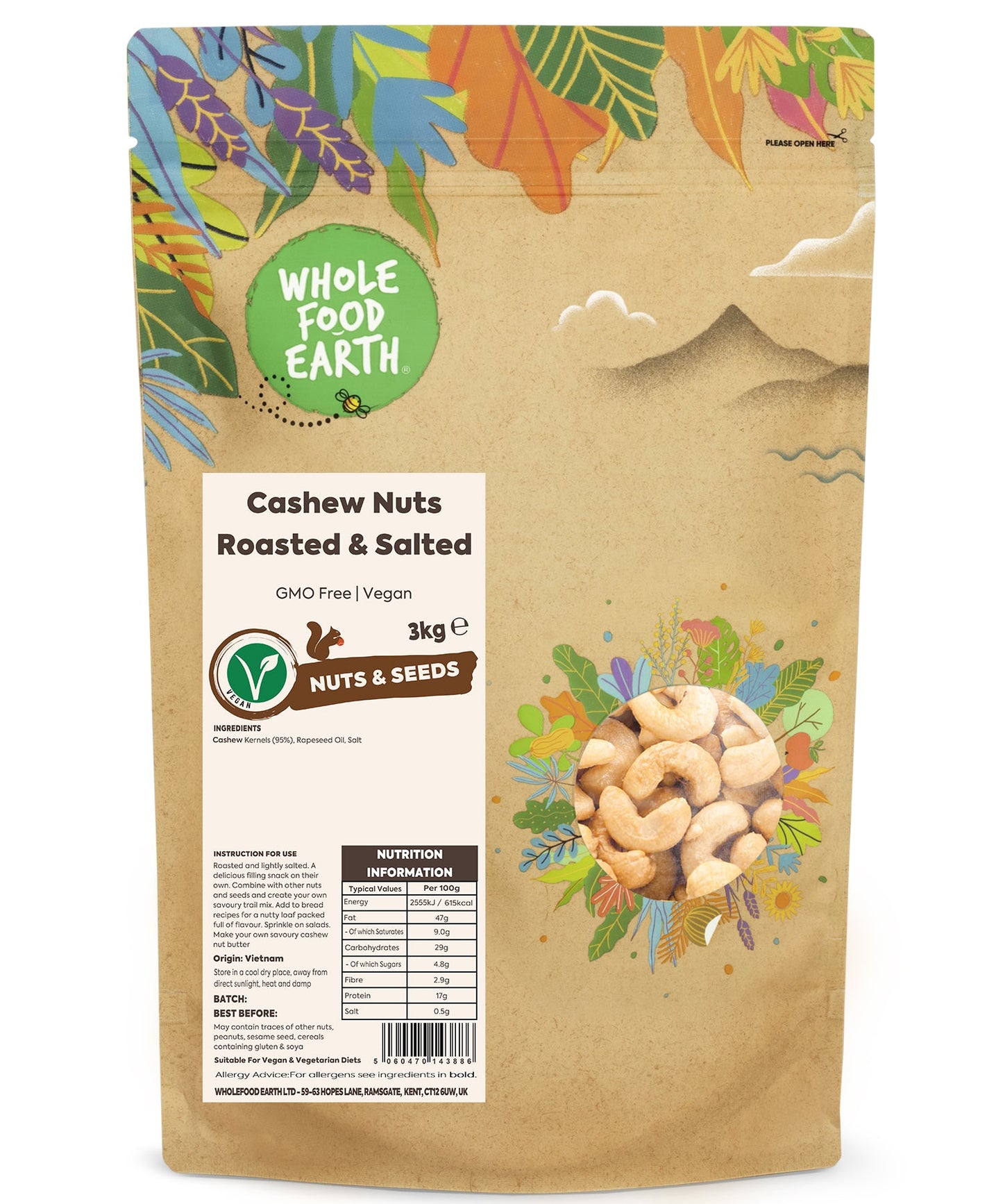 Cashew Nuts, Roasted & Salted
